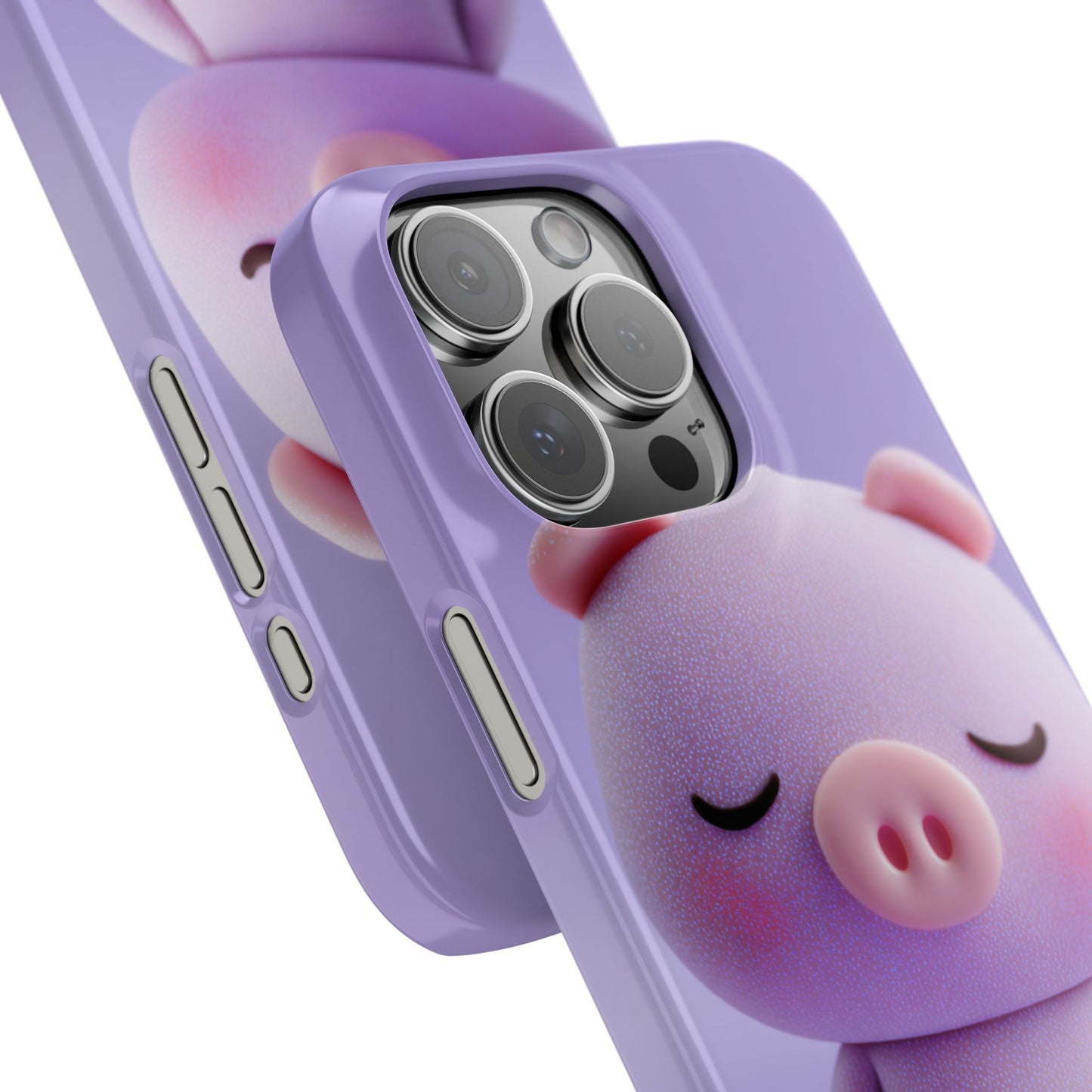 Cute Pig Snap Case for iPhone, Animal Lovers Phone Cover, Kawaii Aesthetic Accessory, Birthday Gift, Unique Phone Protection