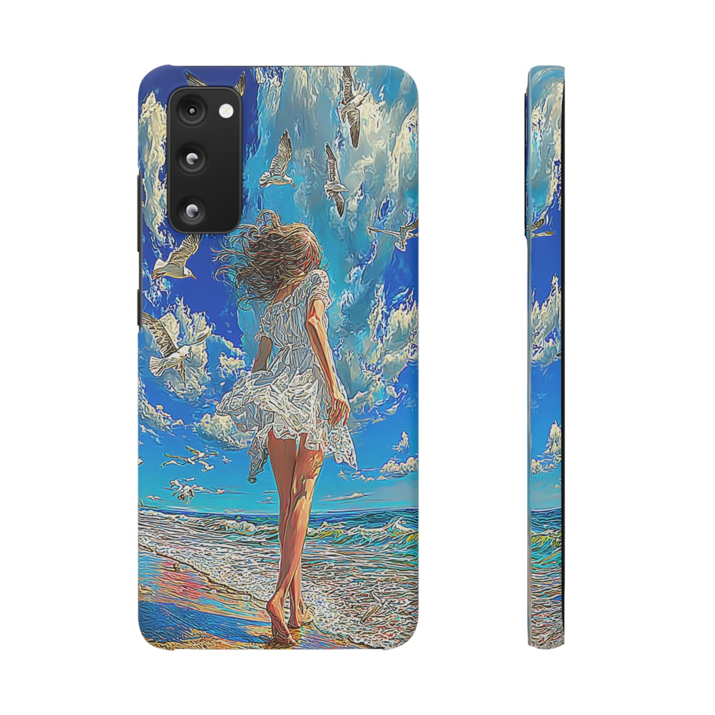 Dreamy Seaside Snap Case, Ocean Waves Phone Cover, Summer Vibe Gift, Cute Aesthetic Accessory, Beach Lover Case