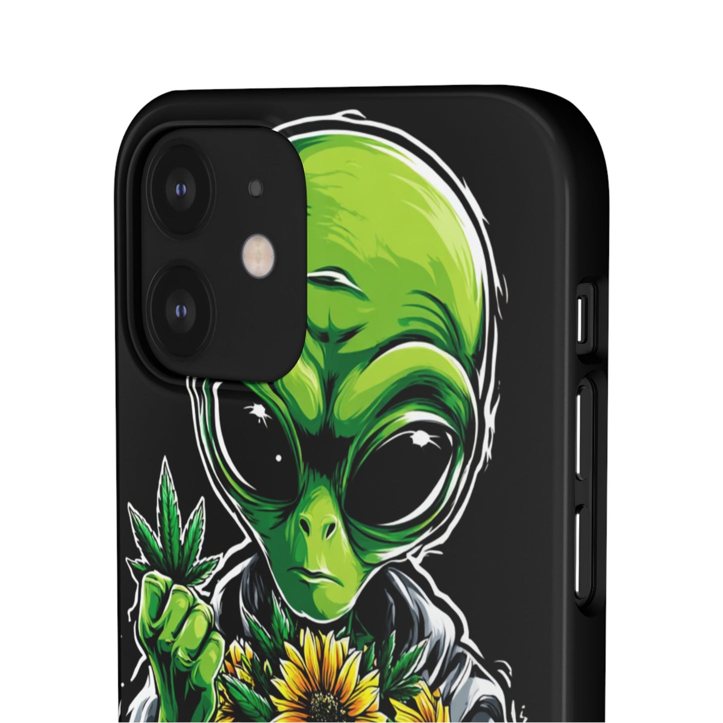 Alien Floral Snap Cases, Fun Phone Case, Gifts for Sci-Fi Lovers, Cute Alien Decor, Unique Tech Accessories