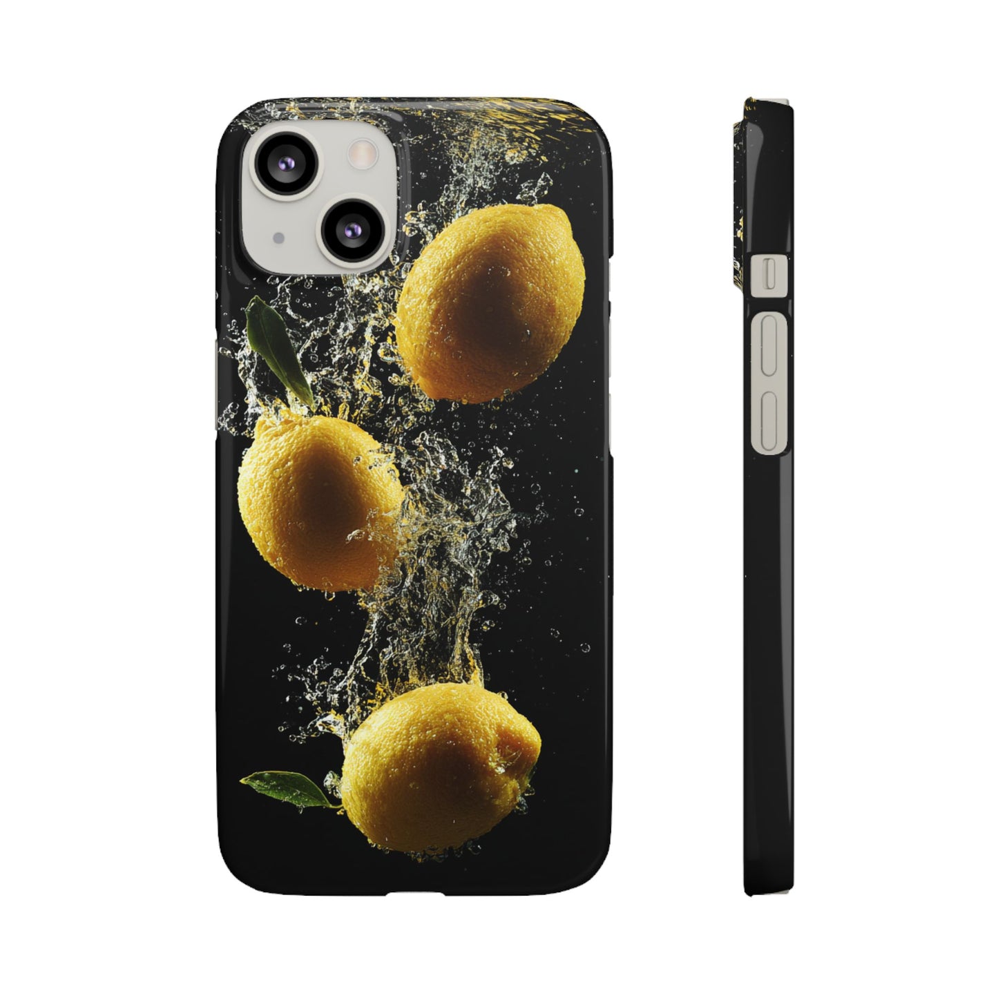 Lemon Splash Phone Case - Vibrant Snap Case, Fruit Lover Gift, Summer Vibes, Kitchen Decor, Unique Phone Accessories
