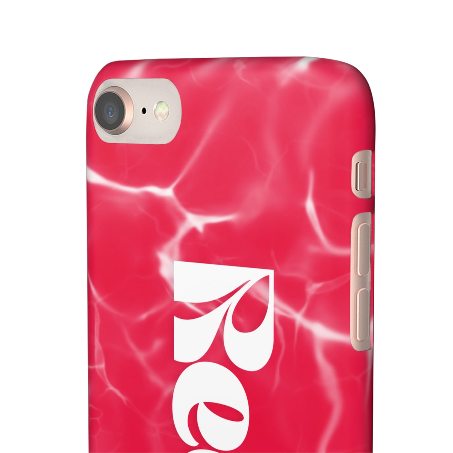 Vibrant Red Snap Case for iPhone, Trendy Phone Cover, Gift for Her, Summer Accessory, Stylish Tech Protection