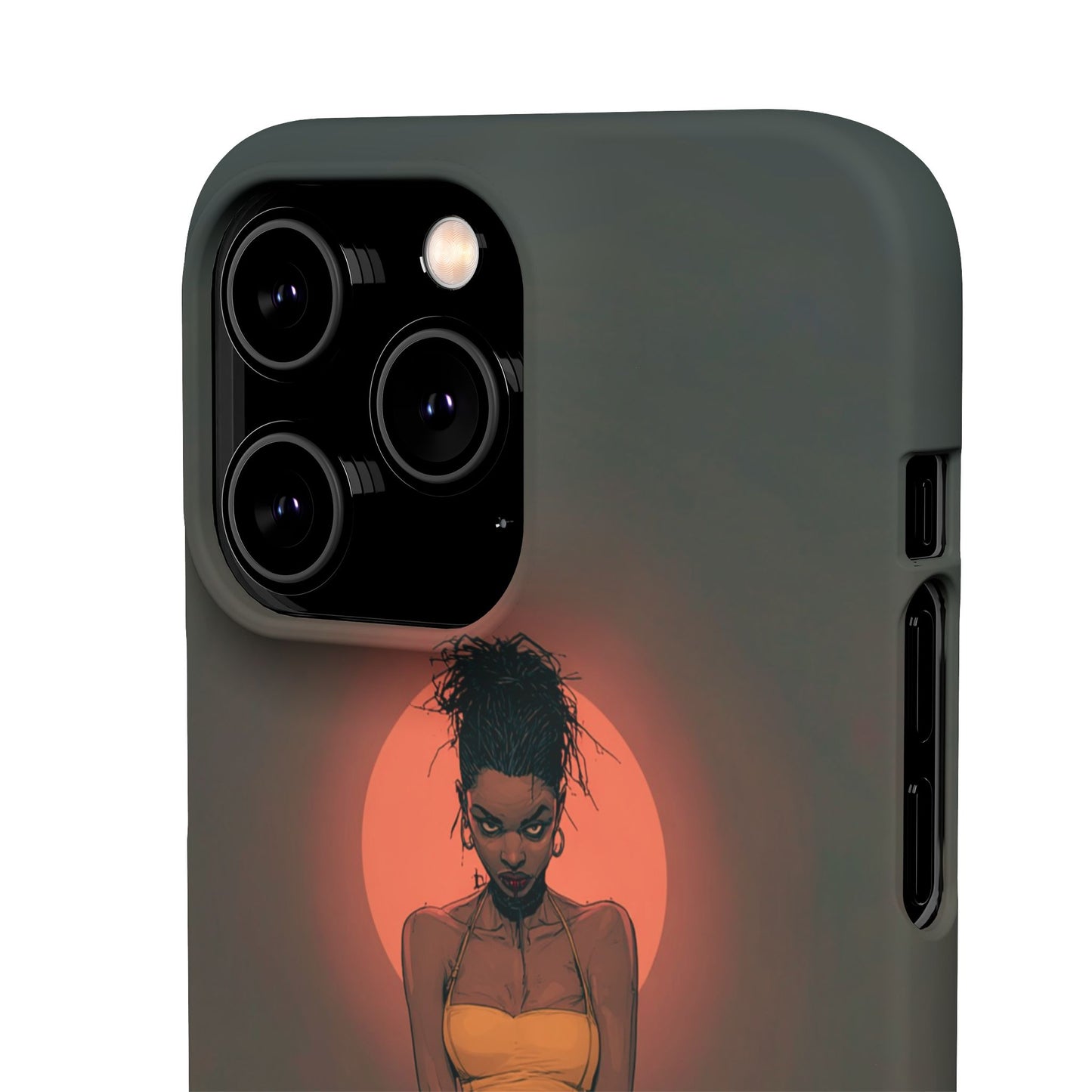 Creepy Vampire Girl Snap Case, Halloween Style iPhone Samsung Cover, Spooky Gothic Phone Accessories, Scary Horror Character Device