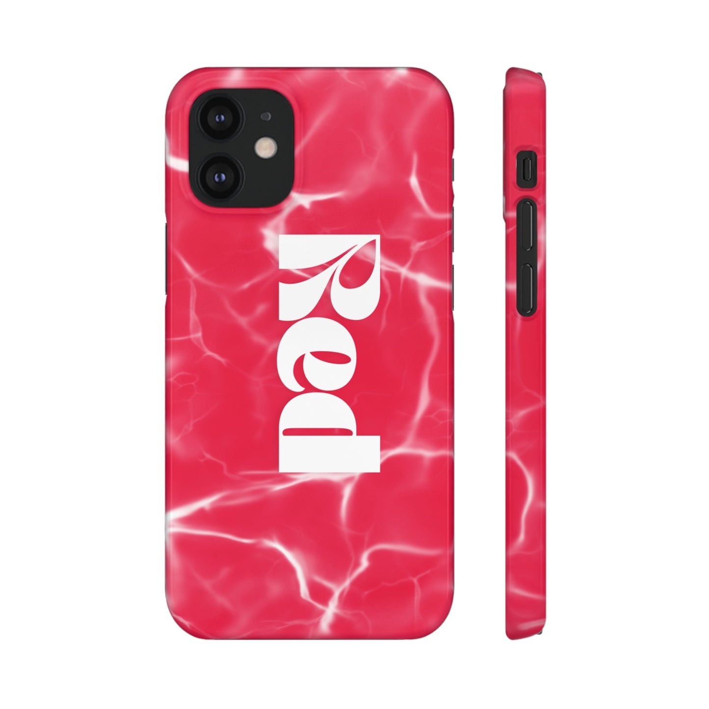 Vibrant Red Snap Case for iPhone, Trendy Phone Cover, Gift for Her, Summer Accessory, Stylish Tech Protection