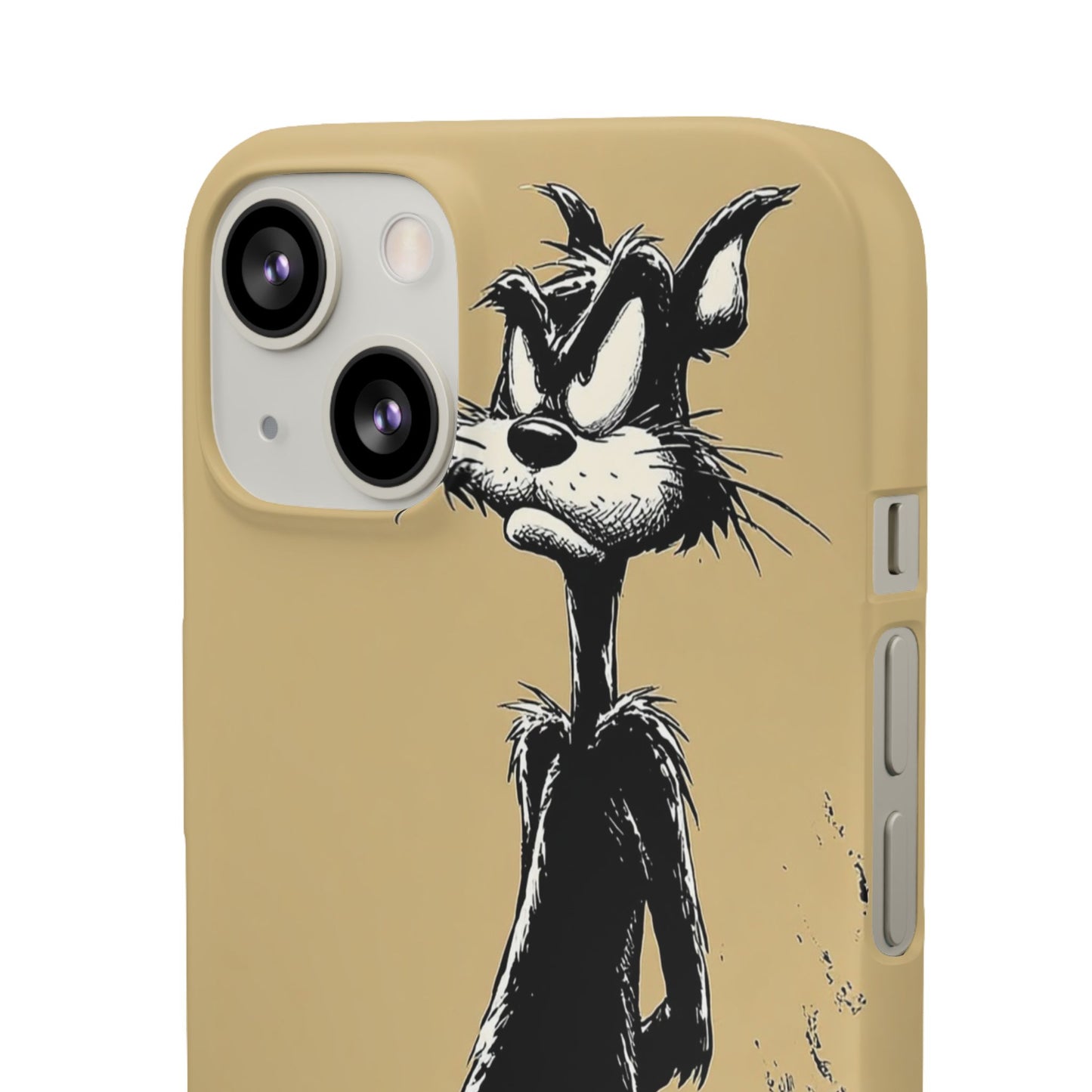 Whimsical Cartoon Snap Case, Fun Phone Cover, Unique Gift for Cat Lovers, Vibrant Art Case, Ideal for Birthdays