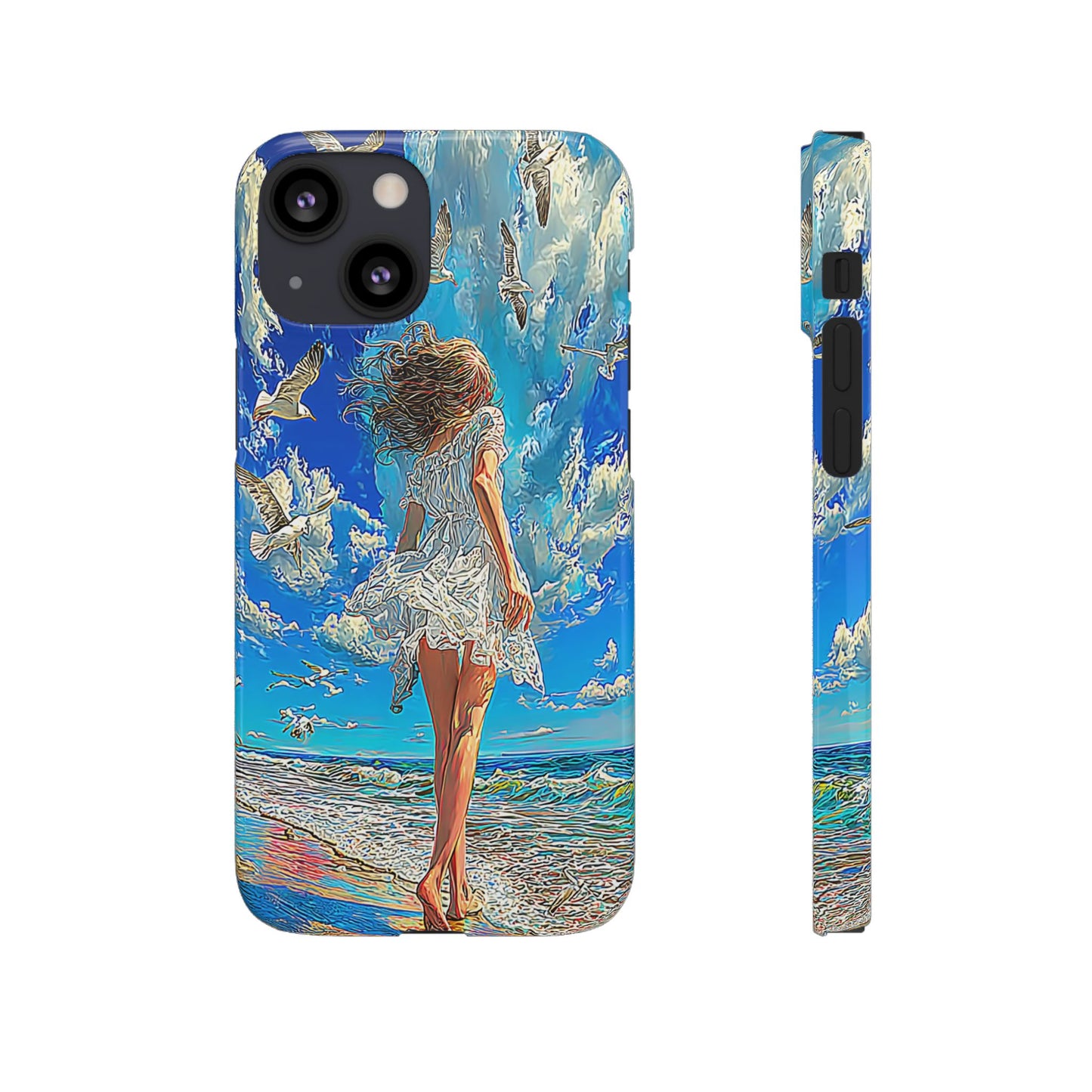 Dreamy Seaside Snap Case, Ocean Waves Phone Cover, Summer Vibe Gift, Cute Aesthetic Accessory, Beach Lover Case