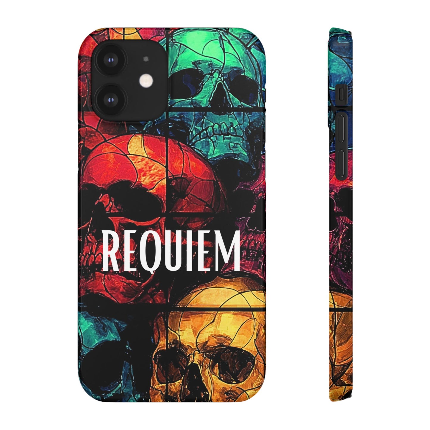 Halloween Custom Requiem Skull Snap Case Phone Cover for iPhone and Samsung