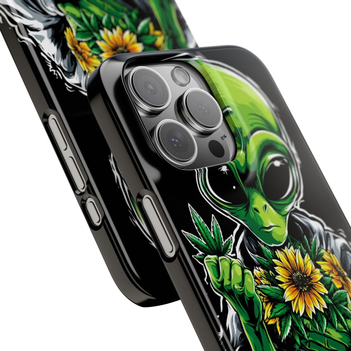 Alien Floral Snap Cases, Fun Phone Case, Gifts for Sci-Fi Lovers, Cute Alien Decor, Unique Tech Accessories