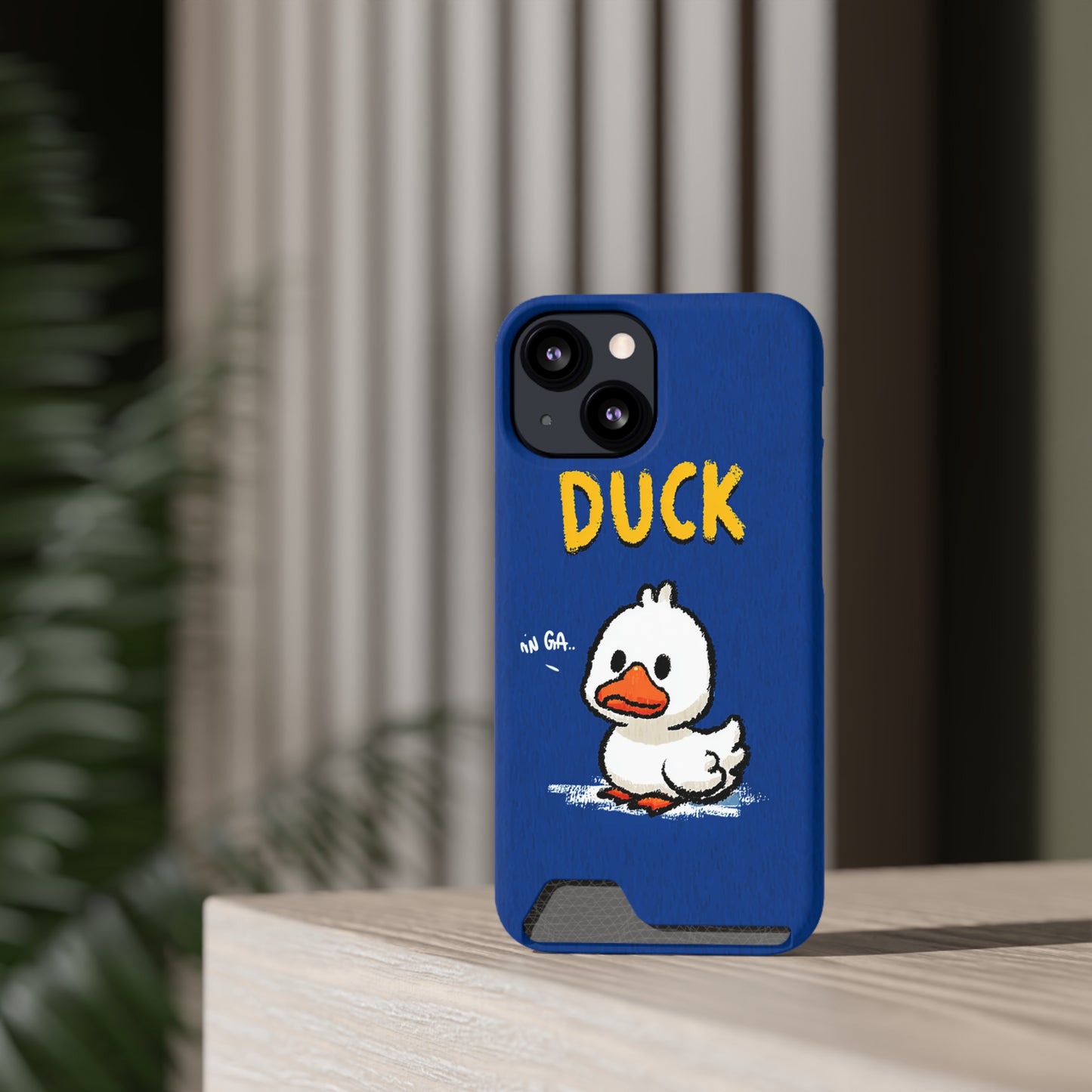 Cute Duck Phone Case with Card Holder | Stylish Cell Accessory for Animal Lovers, Gifts for Kids, Birthday, Everyday Use