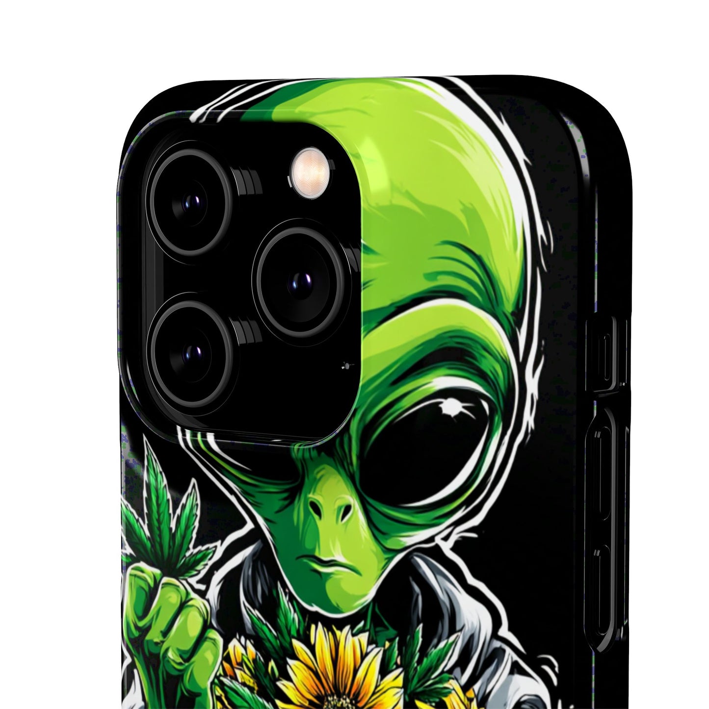 Alien Floral Snap Cases, Fun Phone Case, Gifts for Sci-Fi Lovers, Cute Alien Decor, Unique Tech Accessories