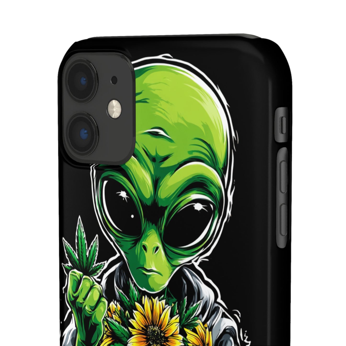 Alien Floral Snap Cases, Fun Phone Case, Gifts for Sci-Fi Lovers, Cute Alien Decor, Unique Tech Accessories
