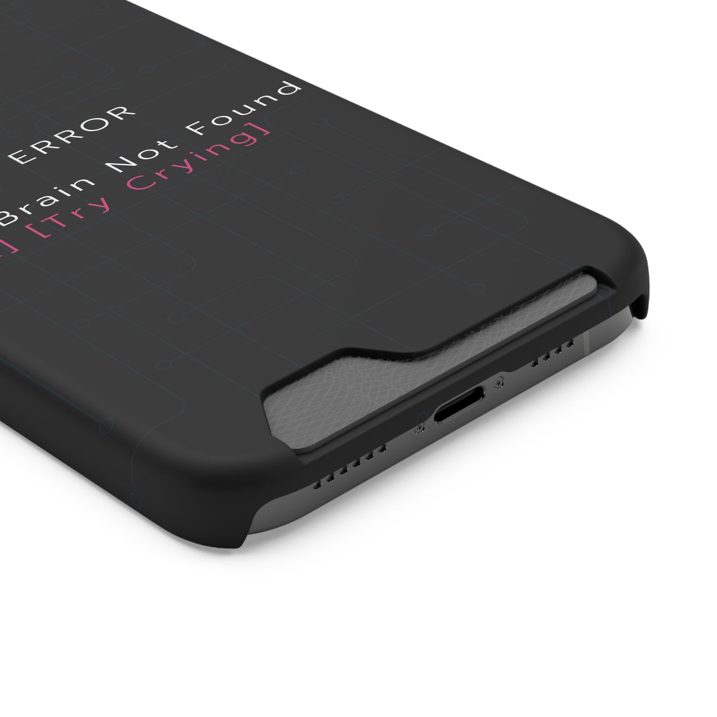 Techy Phone Case with Card Holder, Trendy Gadget Accessory, Cool Gift for Tech Lovers, Phone Protection, Modern Design for Everyday Use