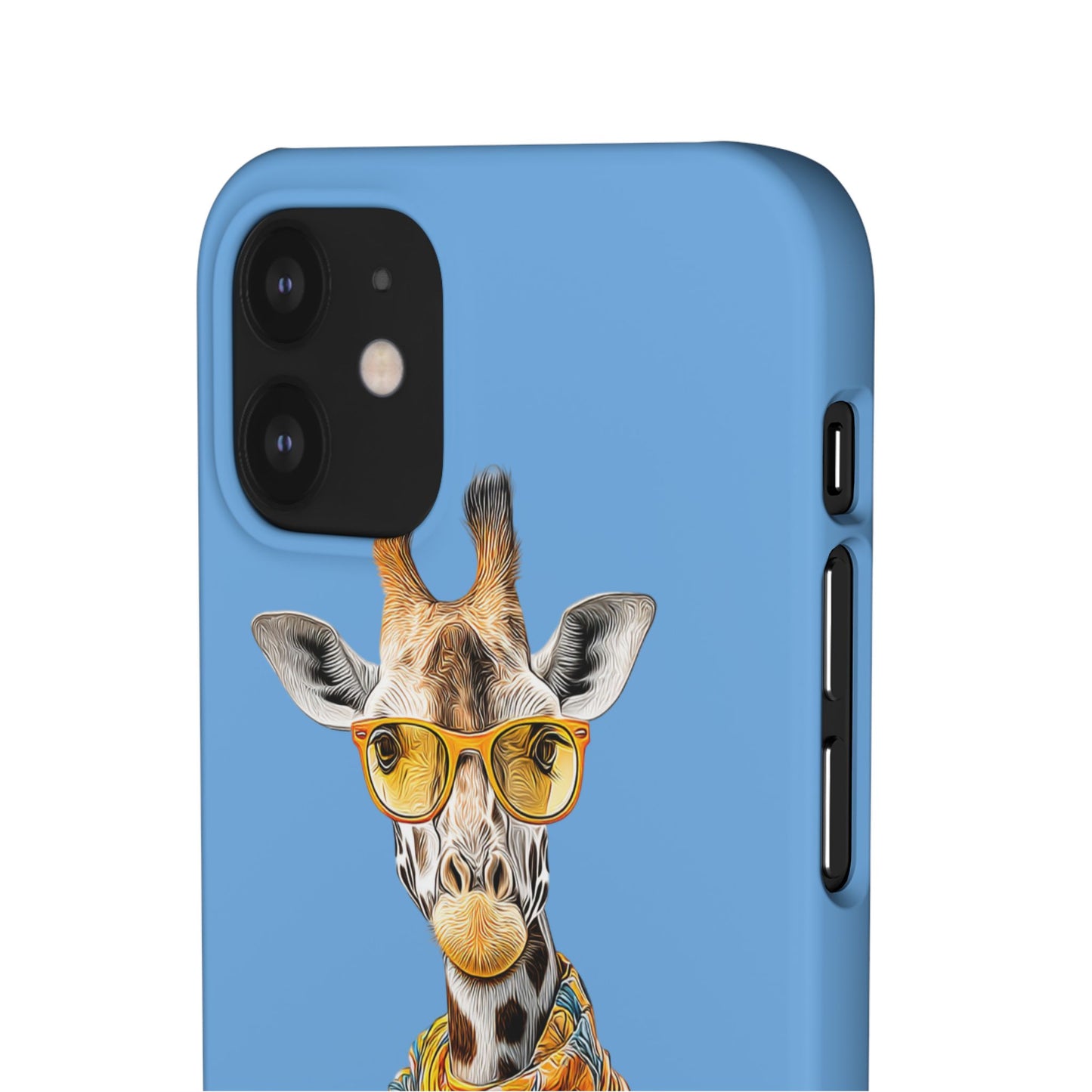 Giraffe Blue Snap Case Phone Cover for Animal Lover Iphone and Samsung models