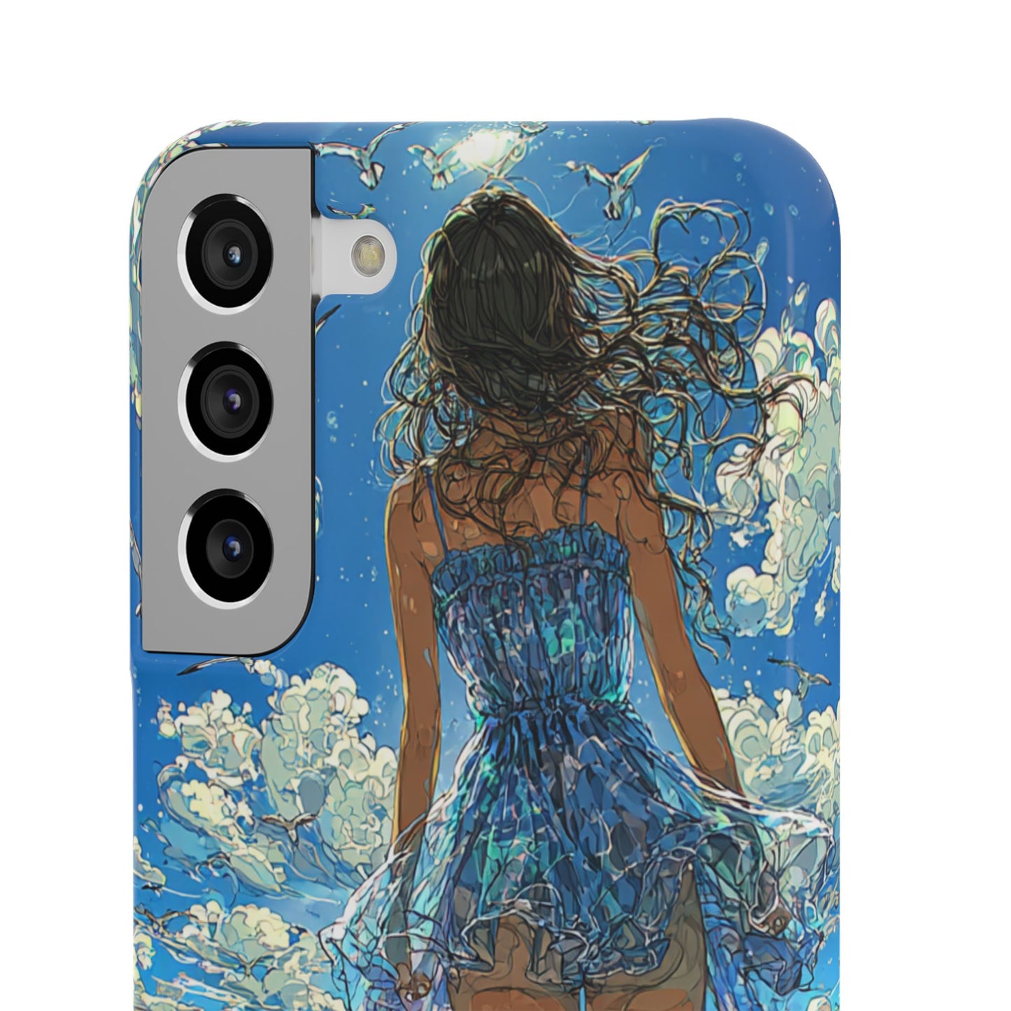 Summer Breeze Snap Case, Ocean Art Phone Cover, Beach Vibes Cell Case, Gift for Her, Custom Phone Accessory