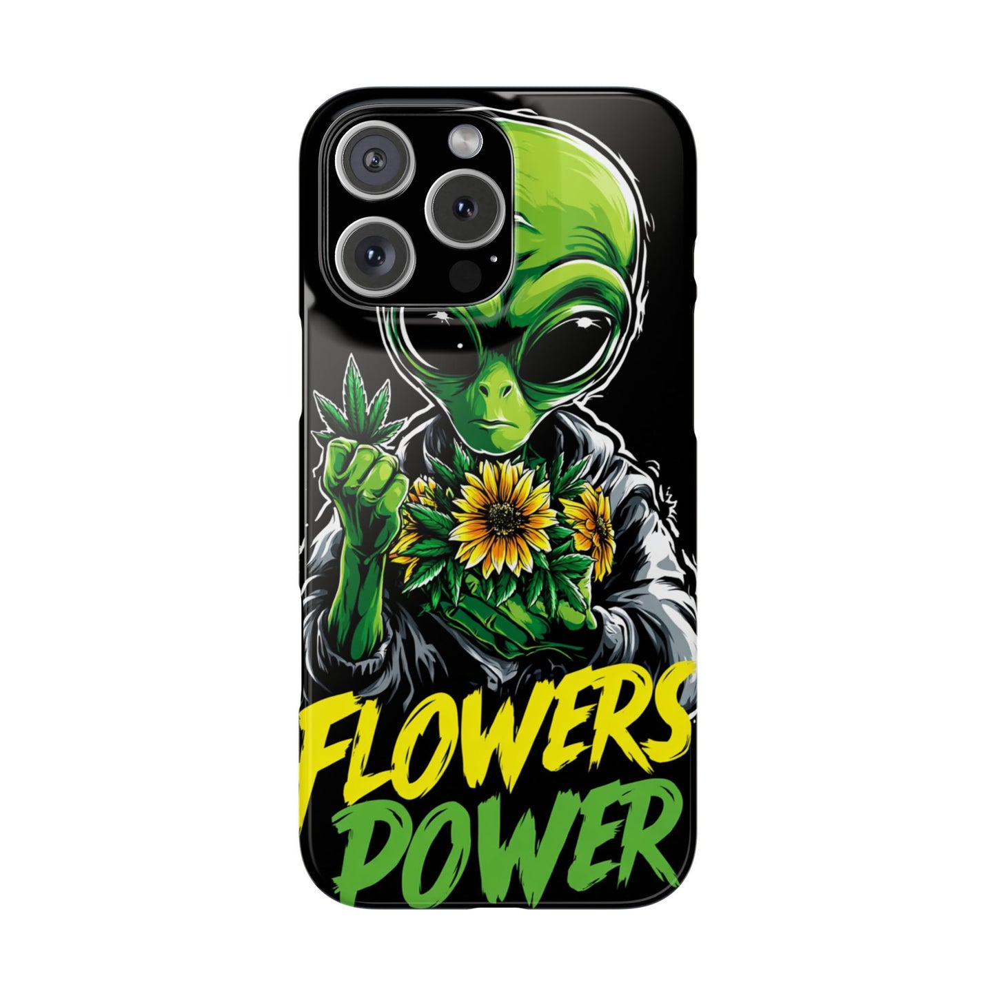Alien Floral Snap Cases, Fun Phone Case, Gifts for Sci-Fi Lovers, Cute Alien Decor, Unique Tech Accessories