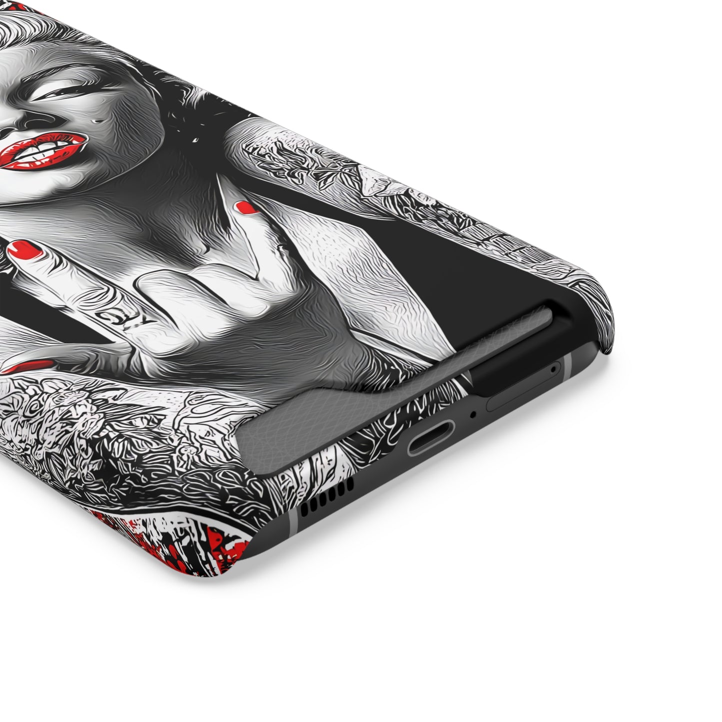 Bold Marilyn Monroe Phone Case with Card Holder, Stylish Phone Cover, Unique Gift for Her, Pop Culture Accessory, Modern Art Decor