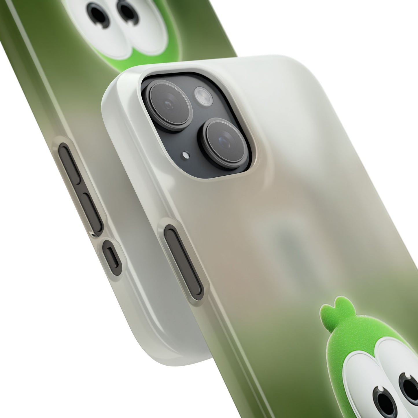 Cute Green Creature Phone Case, Snap Cases, Green Monster Phone Cover, Fun Phone Accessory, Playful Gift for Kids