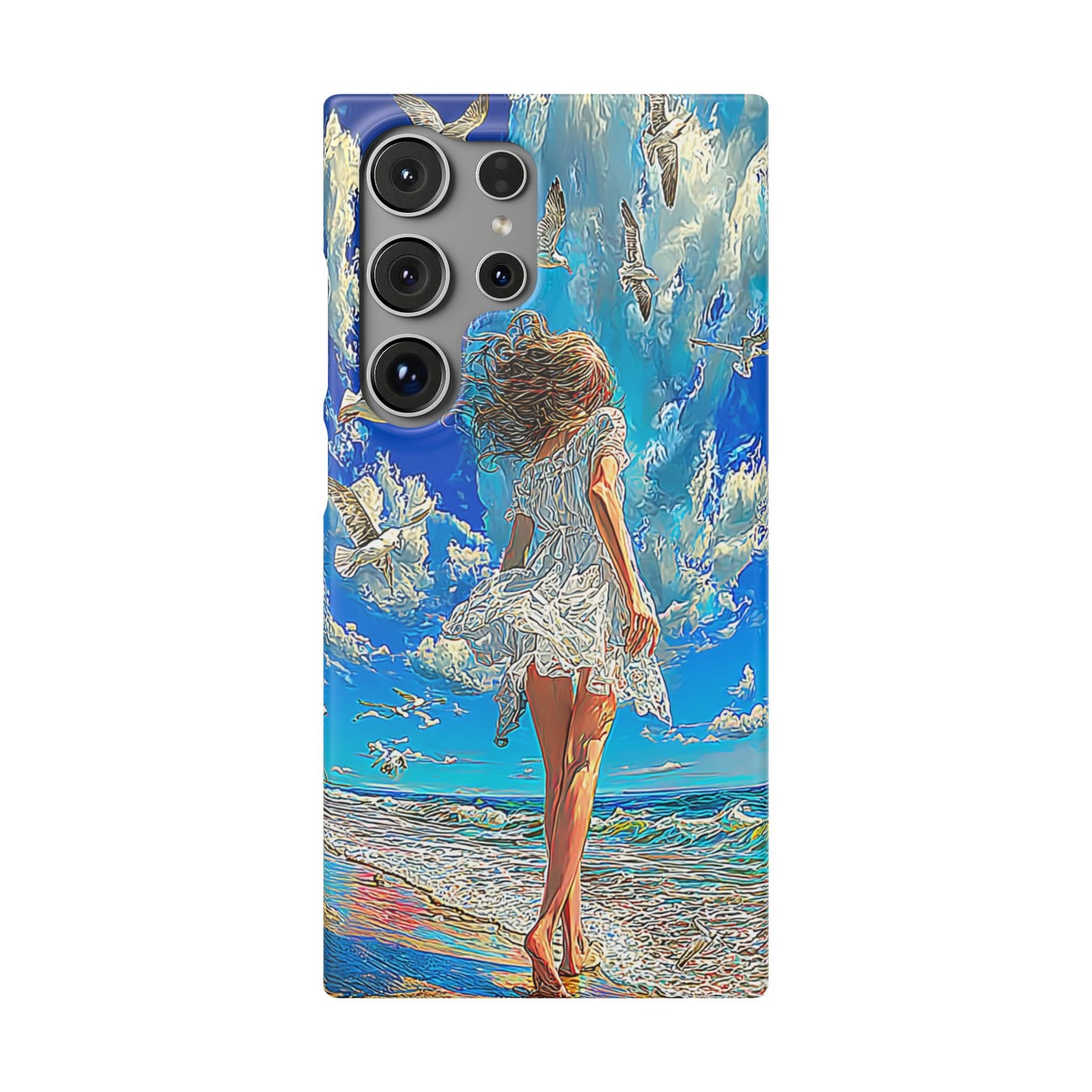 Dreamy Seaside Snap Case, Ocean Waves Phone Cover, Summer Vibe Gift, Cute Aesthetic Accessory, Beach Lover Case