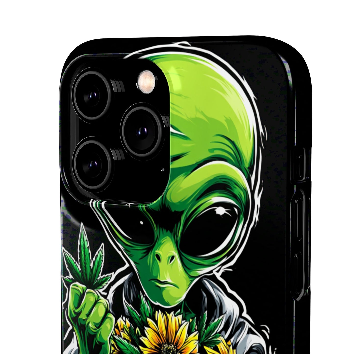Alien Floral Snap Cases, Fun Phone Case, Gifts for Sci-Fi Lovers, Cute Alien Decor, Unique Tech Accessories