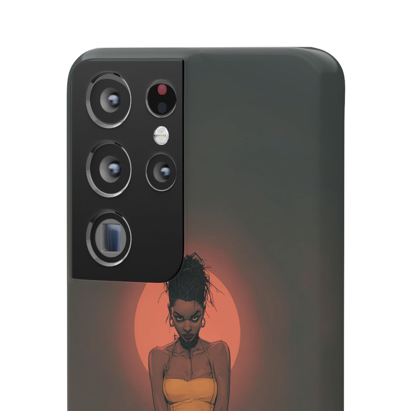 Creepy Vampire Girl Snap Case, Halloween Style iPhone Samsung Cover, Spooky Gothic Phone Accessories, Scary Horror Character Device