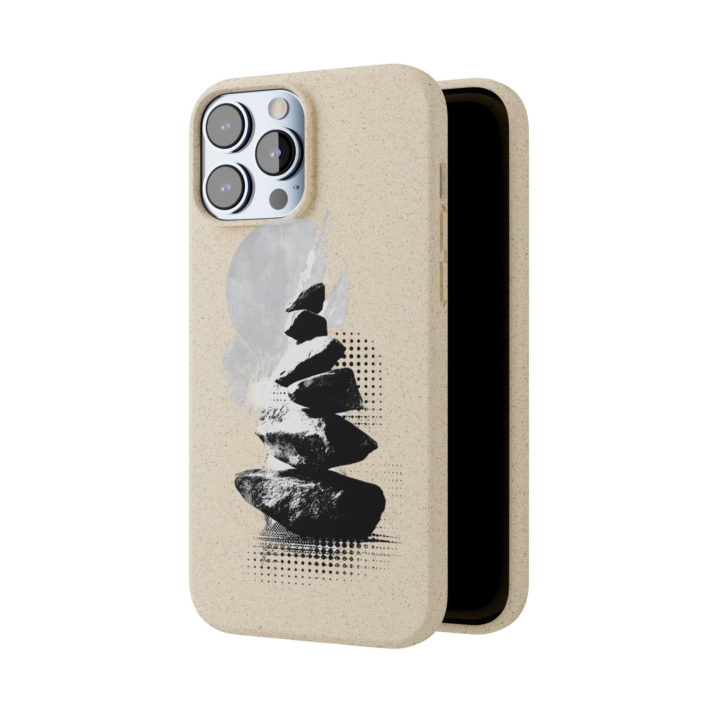 Biodegradable Plastic Free Phone Case Minimalistic Cairn Design Suitable For Iphones And Samsungs