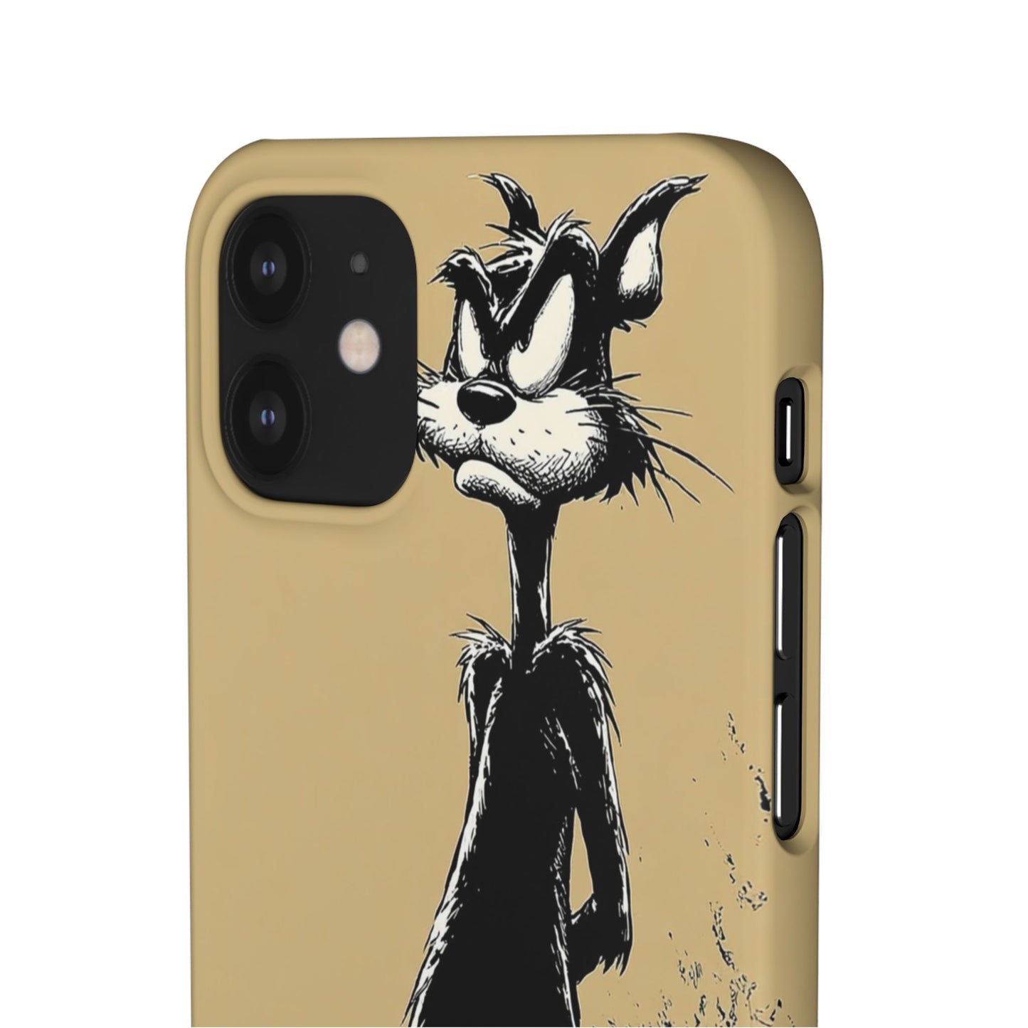 Whimsical Cartoon Snap Case, Fun Phone Cover, Unique Gift for Cat Lovers, Vibrant Art Case, Ideal for Birthdays