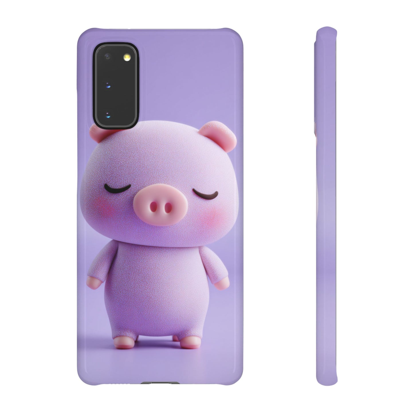 Cute Pig Snap Case for iPhone, Animal Lovers Phone Cover, Kawaii Aesthetic Accessory, Birthday Gift, Unique Phone Protection