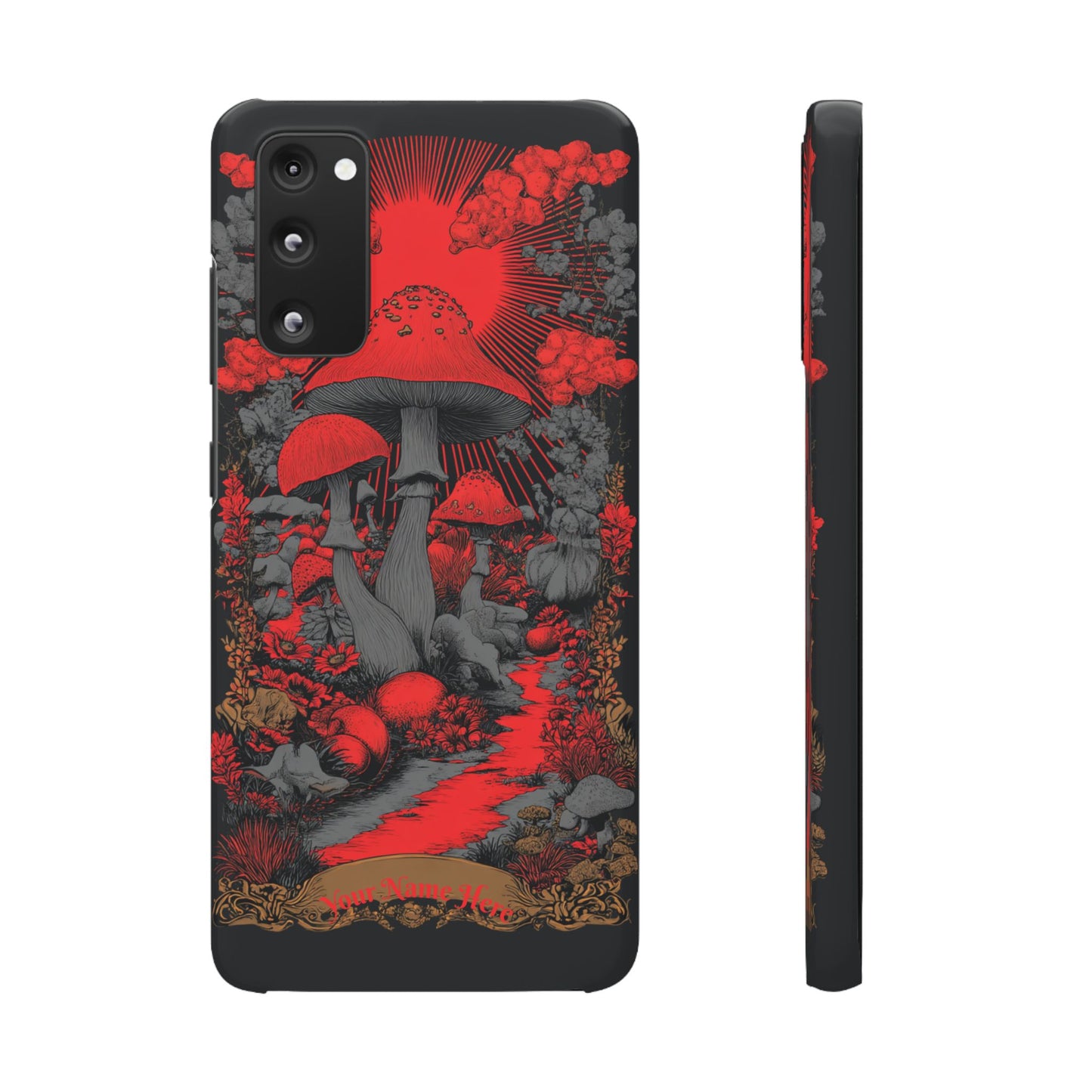 Fantasy Mushroom Snap Case Custom Phone Cover for iPhone and Samsung Mate and Glossy Avvialable