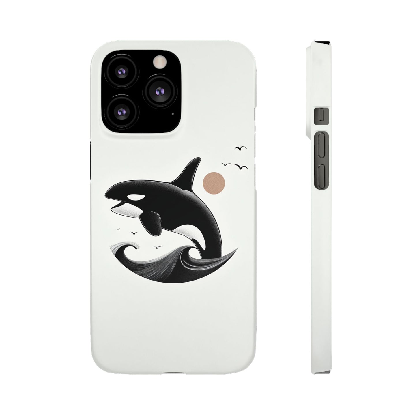 Whale Splash Phone Case | Ocean Lover Gift, Marine Art, Snap Cases, Cute Whale Design, Custom Phone Accessories