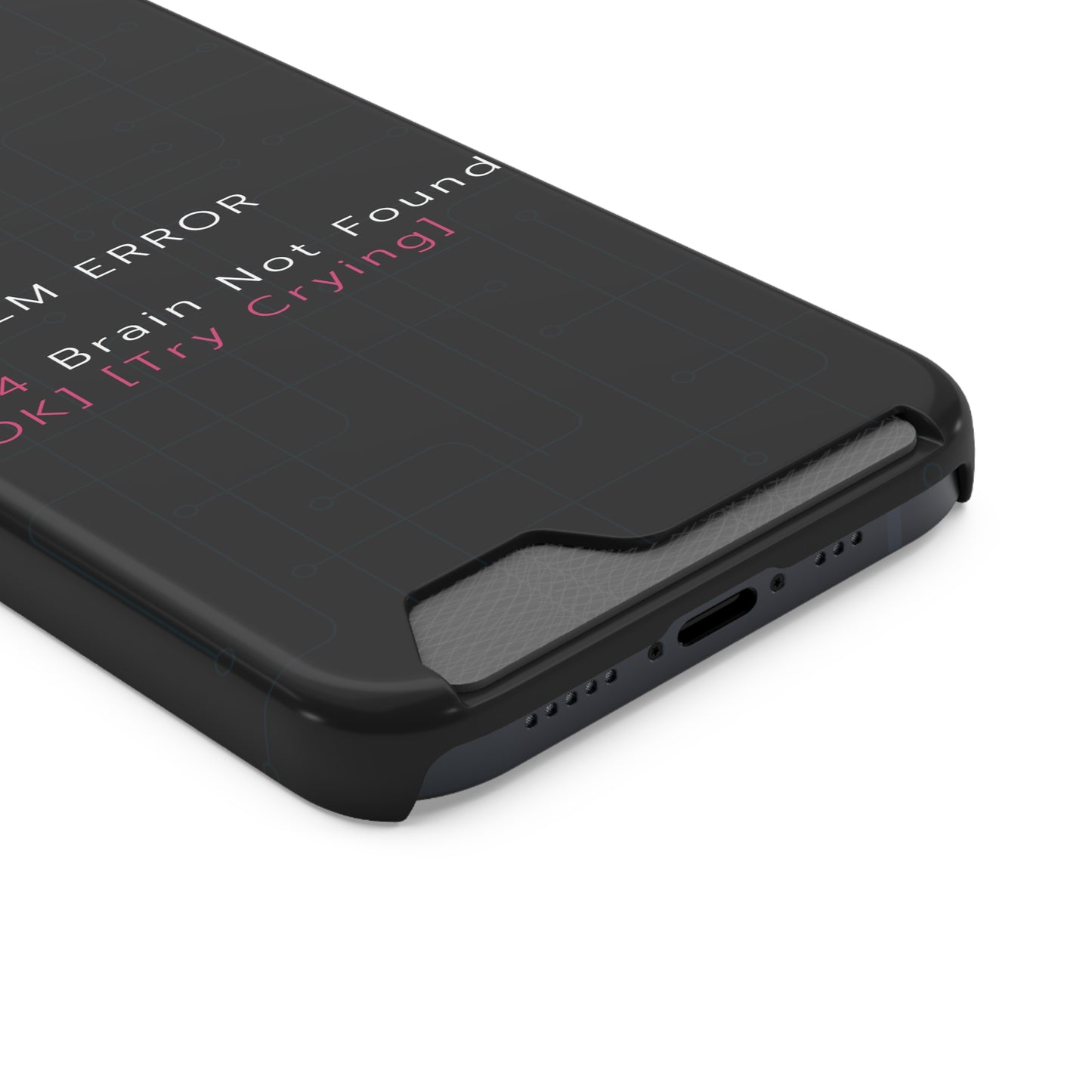 Techy Phone Case with Card Holder, Trendy Gadget Accessory, Cool Gift for Tech Lovers, Phone Protection, Modern Design for Everyday Use