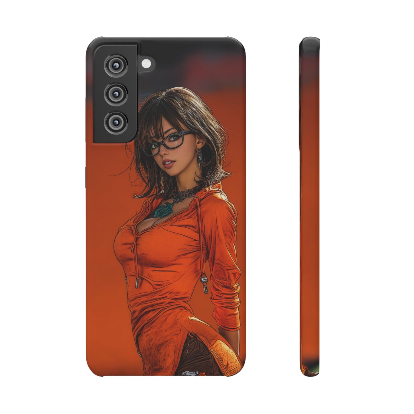 Velma Dinkley Cleveland Browns Fan Snap Cases, Phone Cover, Cartoon Style Art, Custom Case, Protective Shell
