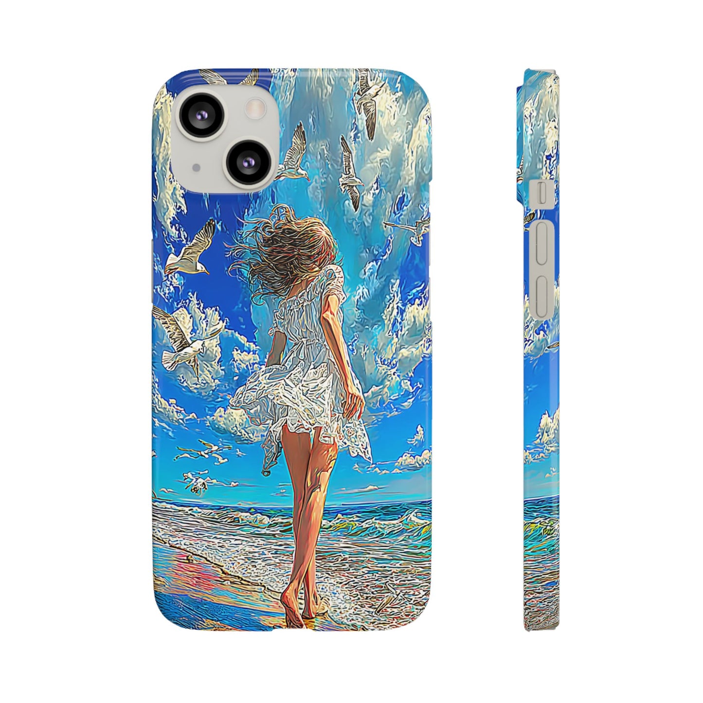 Dreamy Seaside Snap Case, Ocean Waves Phone Cover, Summer Vibe Gift, Cute Aesthetic Accessory, Beach Lover Case