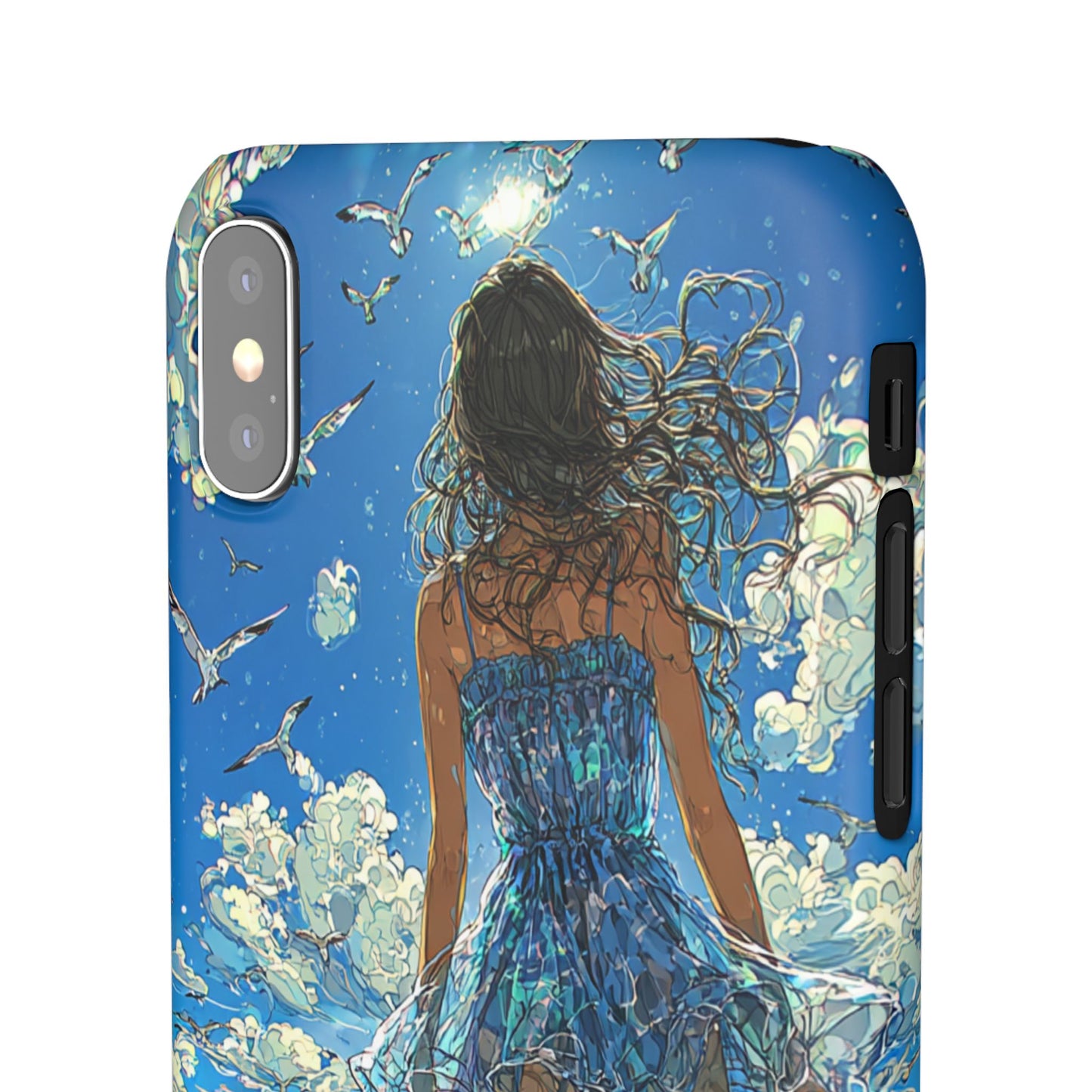 Summer Breeze Snap Case, Ocean Art Phone Cover, Beach Vibes Cell Case, Gift for Her, Custom Phone Accessory