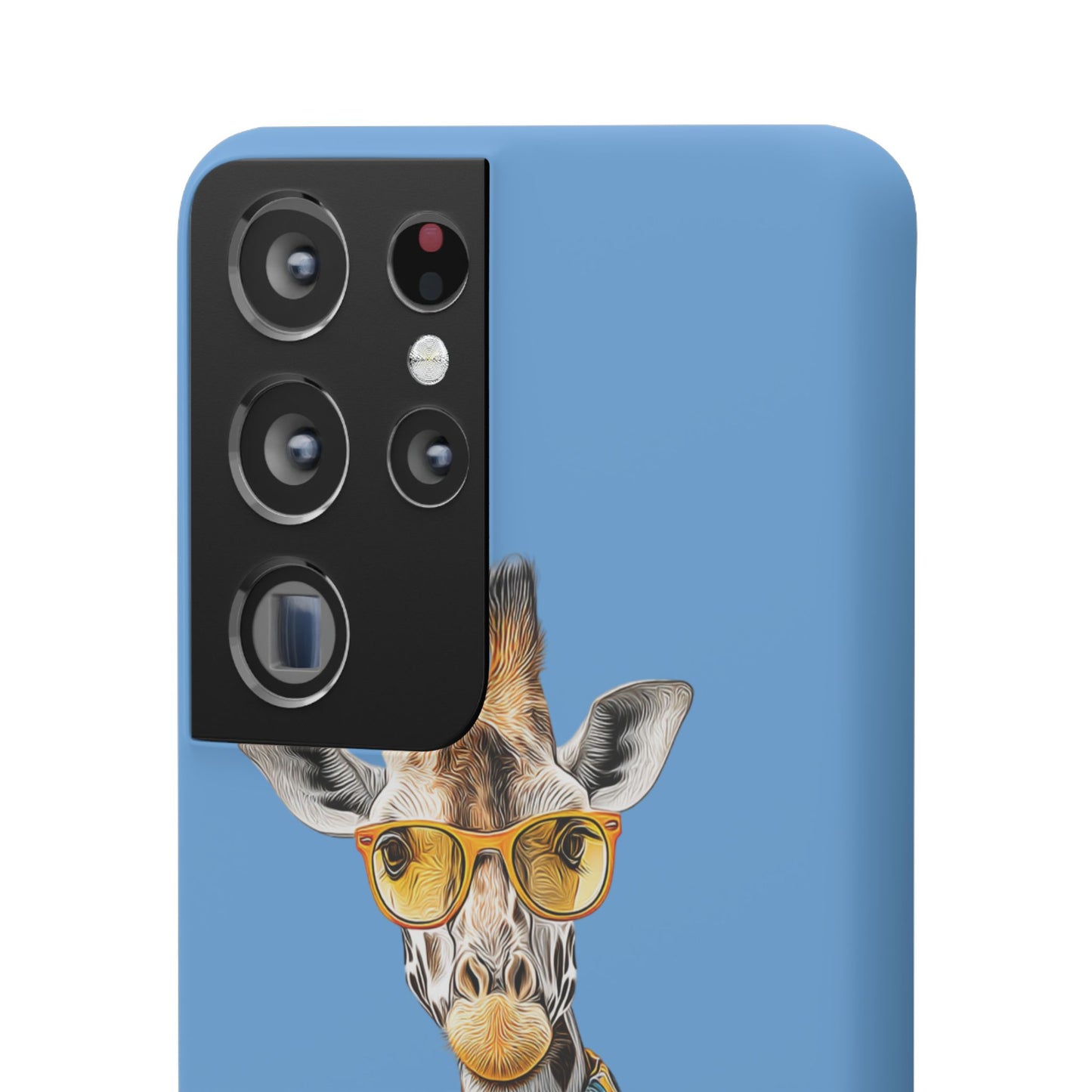 Giraffe Blue Snap Case Phone Cover for Animal Lover Iphone and Samsung models