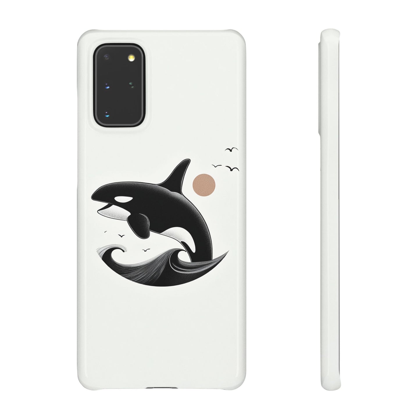 Whale Splash Phone Case | Ocean Lover Gift, Marine Art, Snap Cases, Cute Whale Design, Custom Phone Accessories
