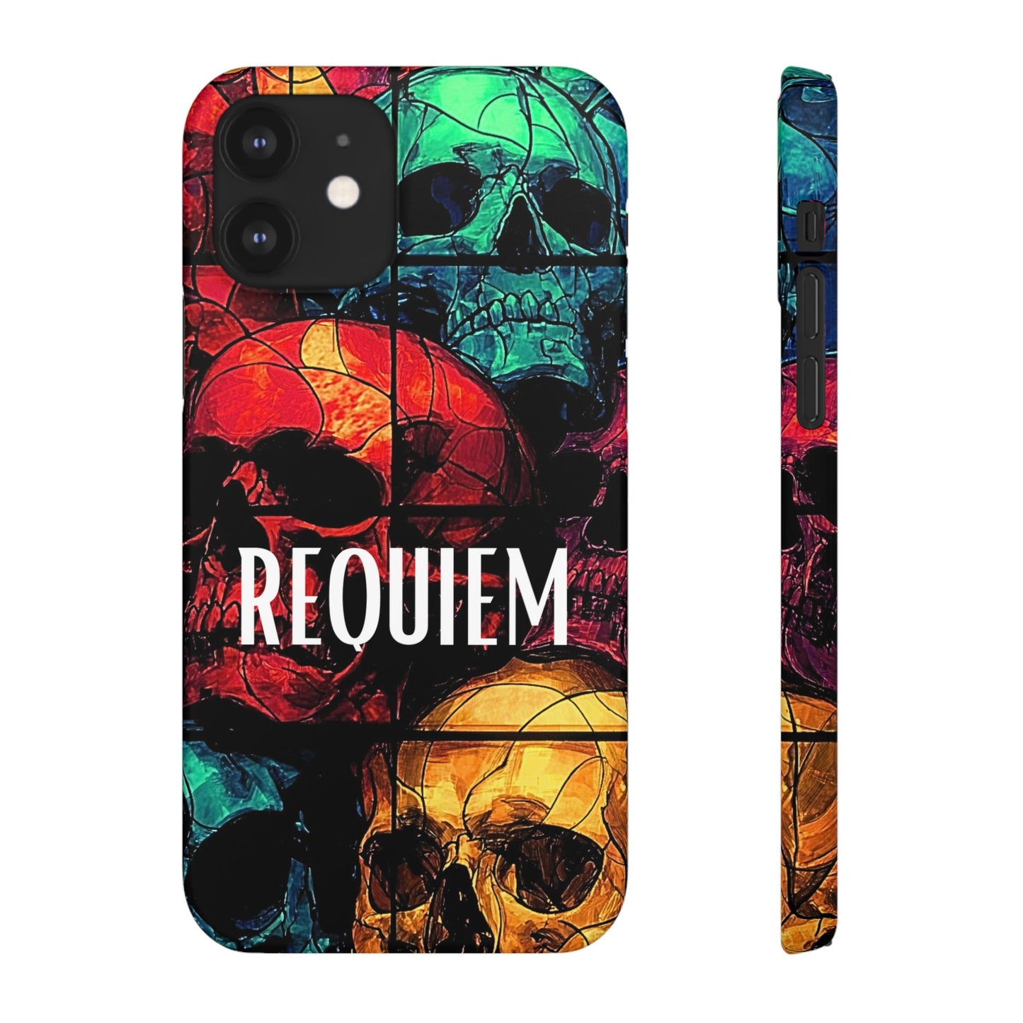Halloween Custom Requiem Skull Snap Case Phone Cover for iPhone and Samsung