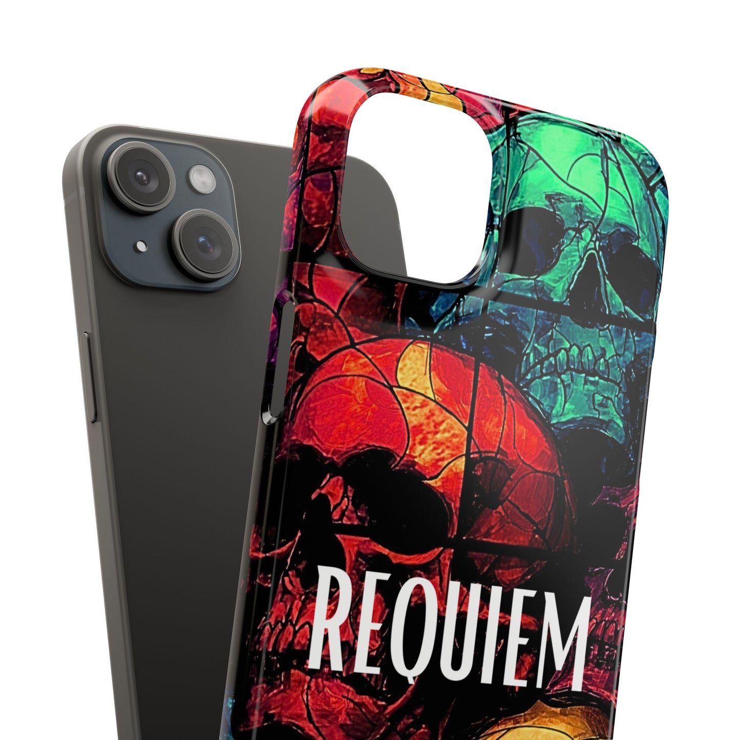 Halloween Custom Requiem Skull Snap Case Phone Cover for iPhone and Samsung