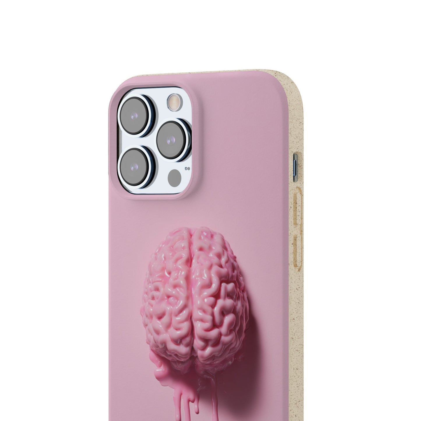 Eco-Friendly Brain Design Phone Case, Biodegradable Phone Cover, Unique Gift for Tech Lovers, Sustainable Accessory, Cute Phone Case