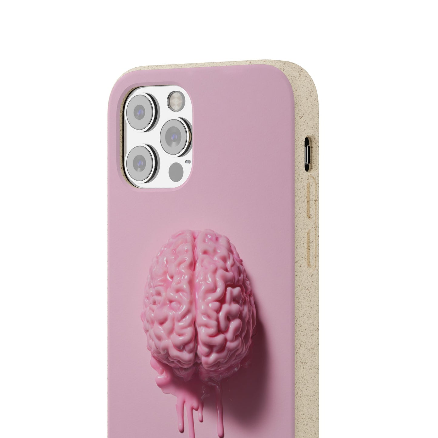 Eco-Friendly Brain Design Phone Case, Biodegradable Phone Cover, Unique Gift for Tech Lovers, Sustainable Accessory, Cute Phone Case