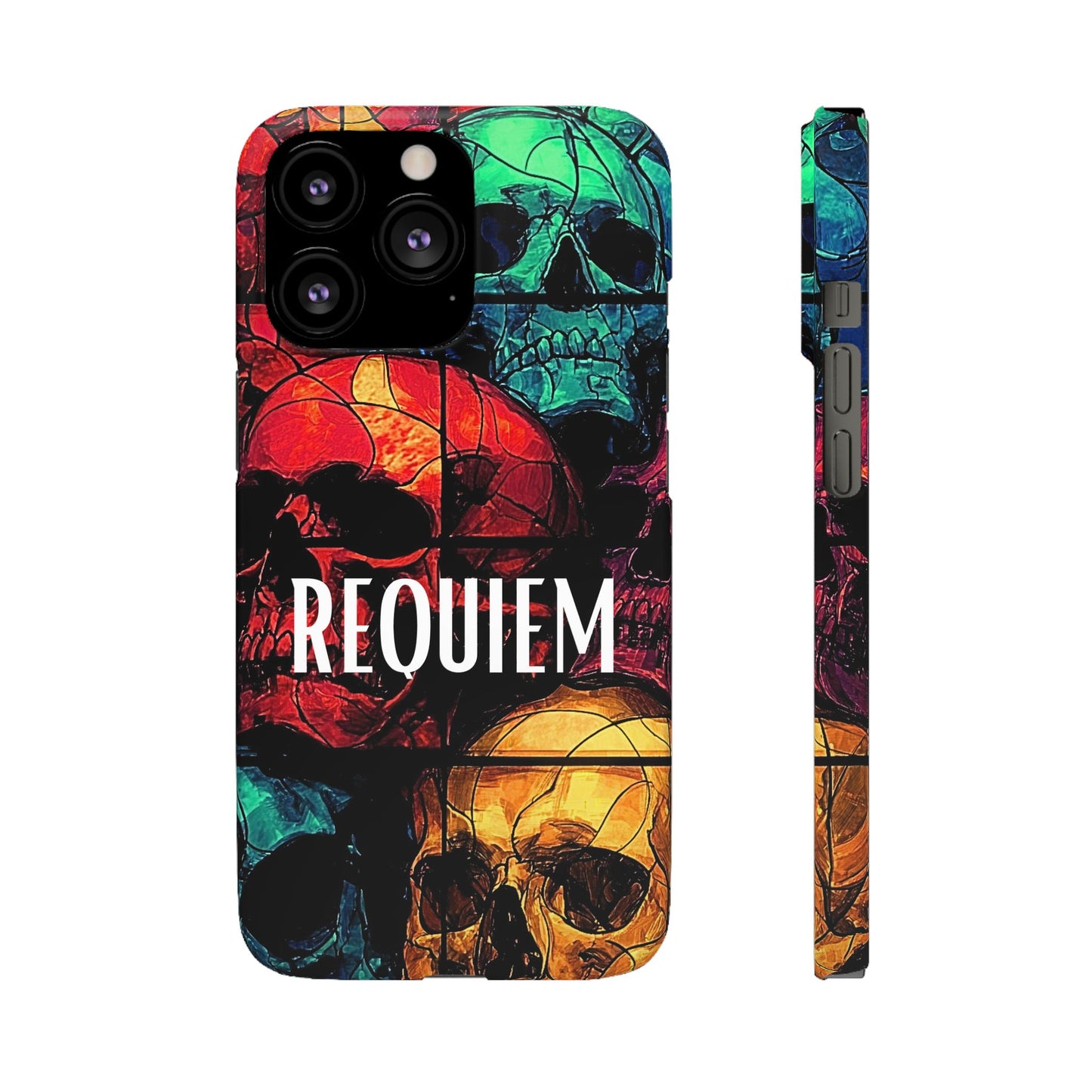Halloween Custom Requiem Skull Snap Case Phone Cover for iPhone and Samsung
