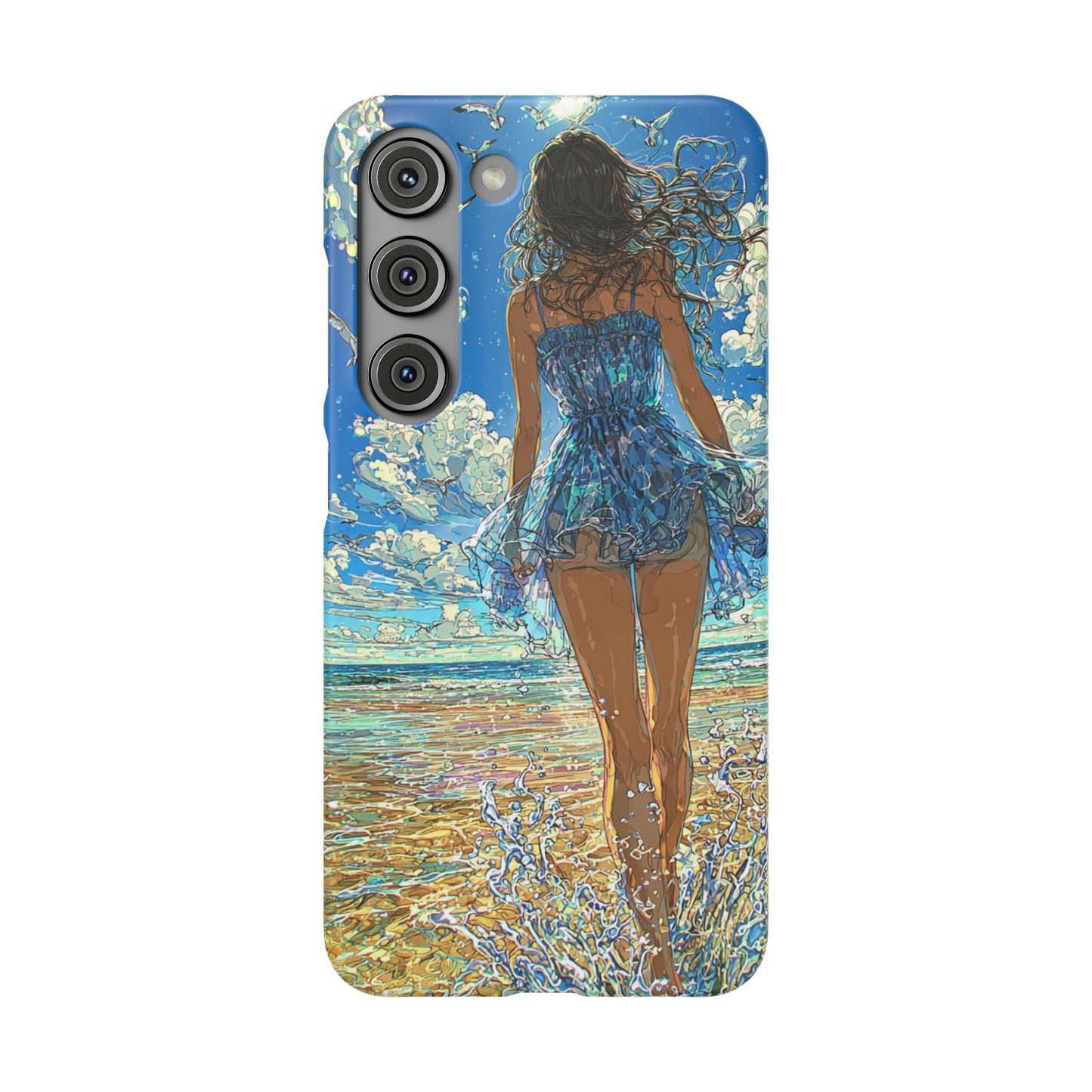 Summer Breeze Snap Case, Ocean Art Phone Cover, Beach Vibes Cell Case, Gift for Her, Custom Phone Accessory