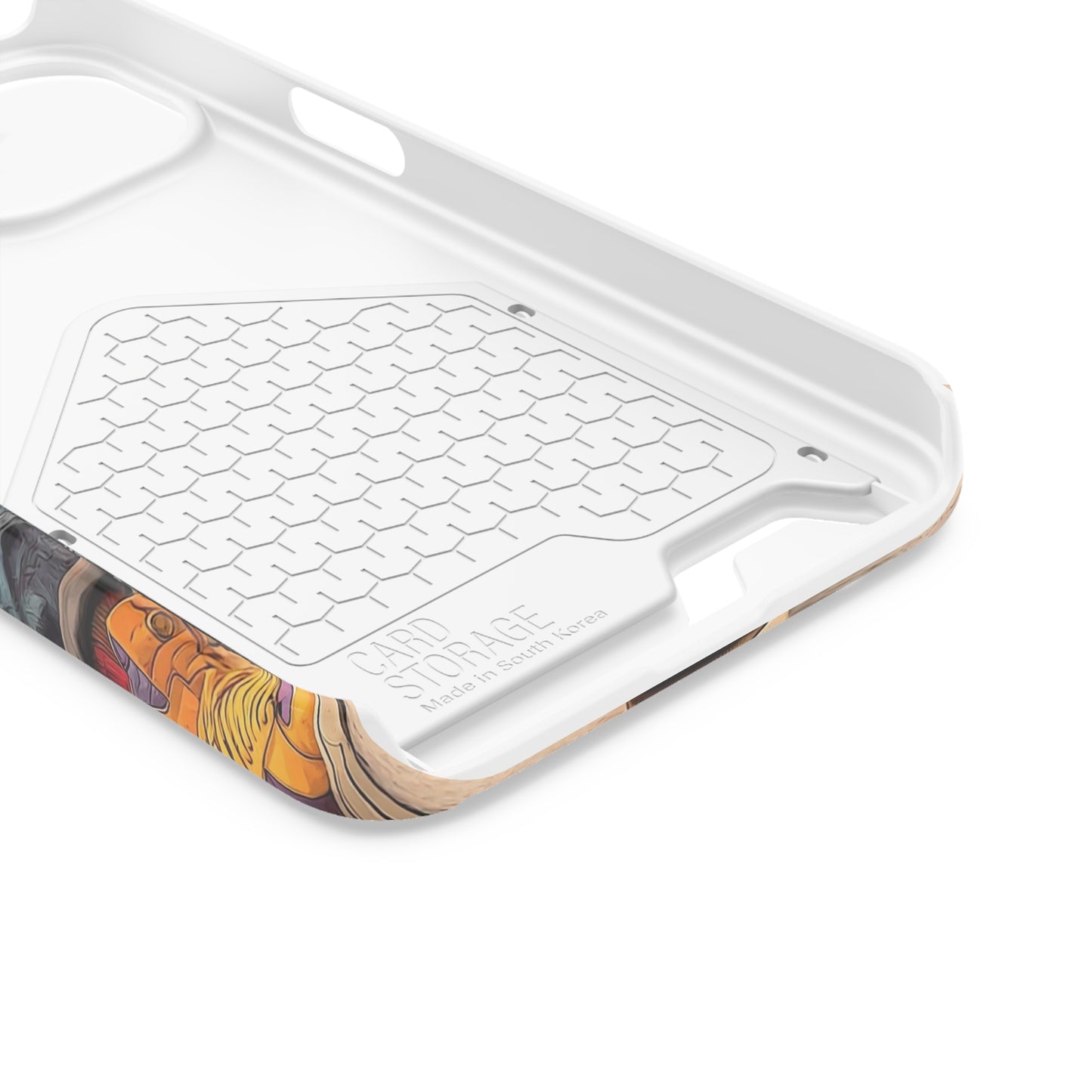 Stylish Phone Case With Card Holder, Trendy Mobile Accessory, Urban Art, Perfect Gift for Teens, Cool Gadget for Everyday Use