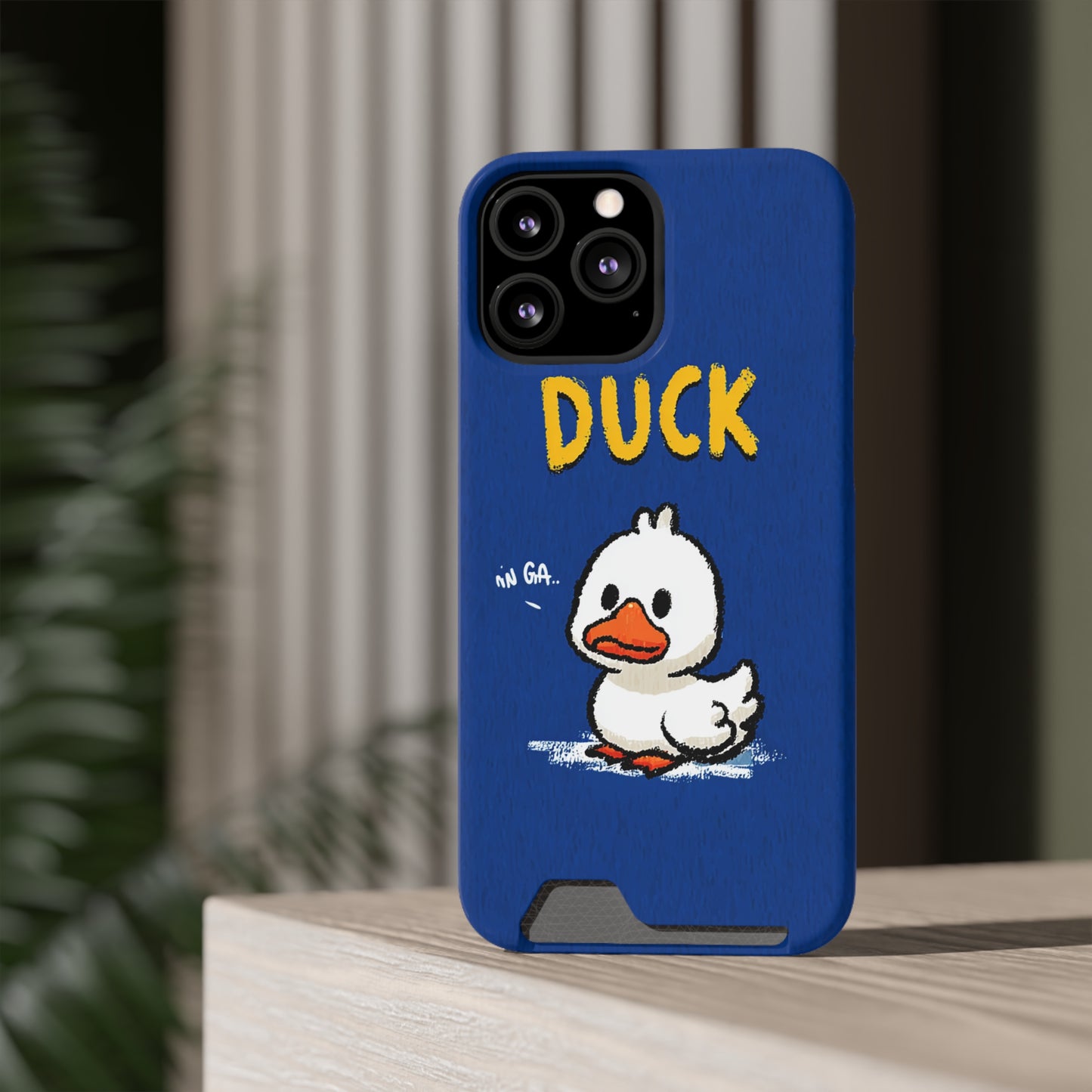 Cute Duck Phone Case with Card Holder | Stylish Cell Accessory for Animal Lovers, Gifts for Kids, Birthday, Everyday Use