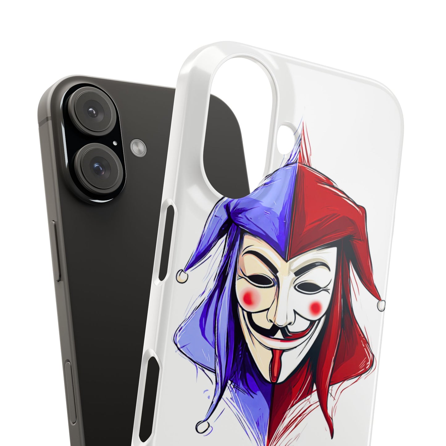 Joker & Anonimous Reunited Guy Fawkes Art Snap Case and Protective Phone Cover For iPhone and Samsung