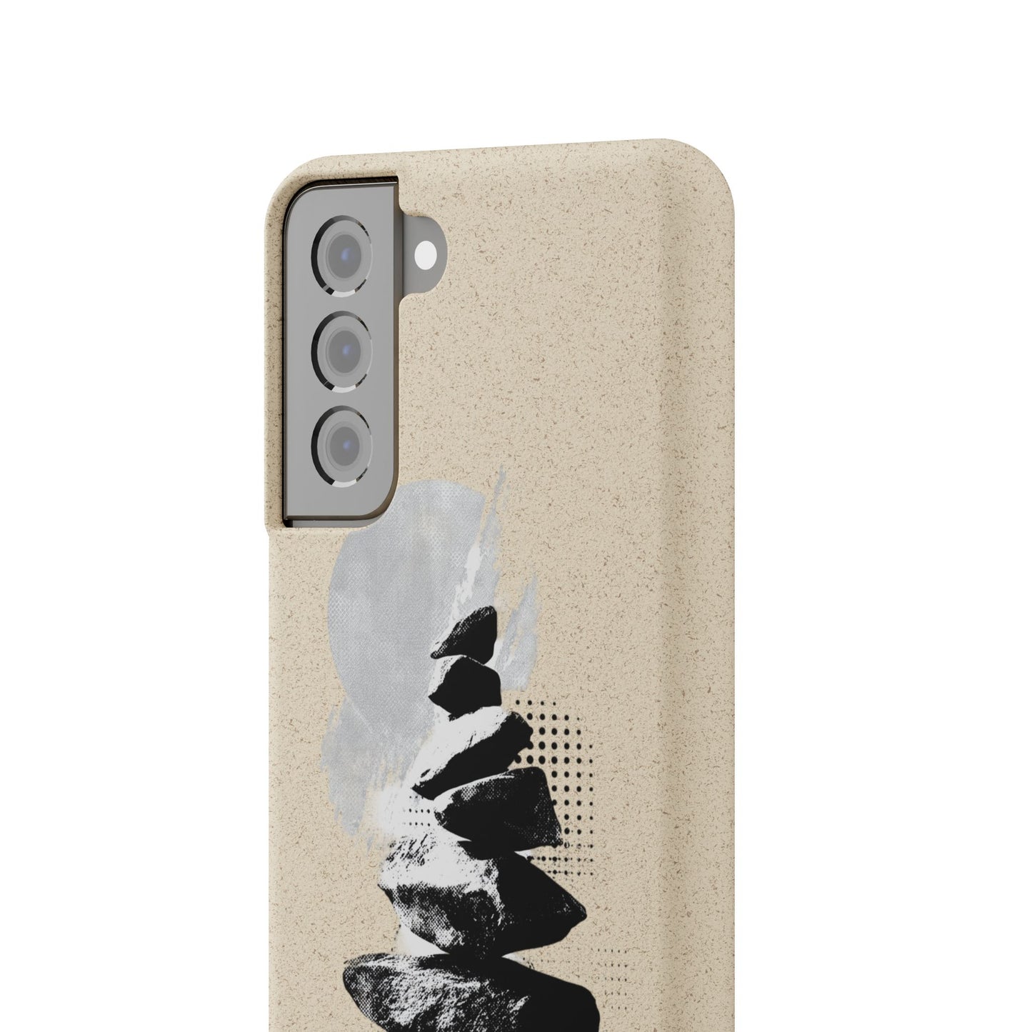 Biodegradable Plastic Free Phone Case Minimalistic Cairn Design Suitable For Iphones And Samsungs