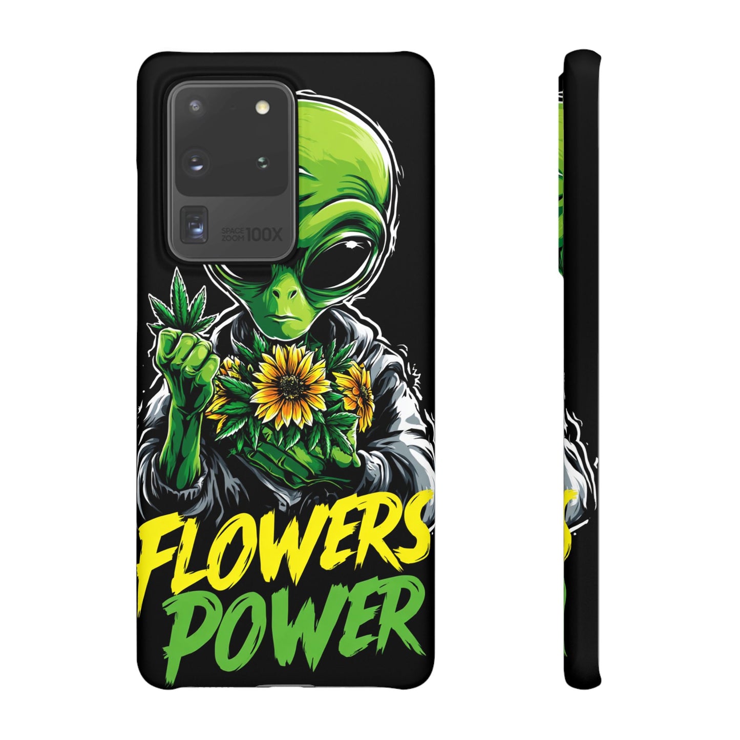 Alien Floral Snap Cases, Fun Phone Case, Gifts for Sci-Fi Lovers, Cute Alien Decor, Unique Tech Accessories