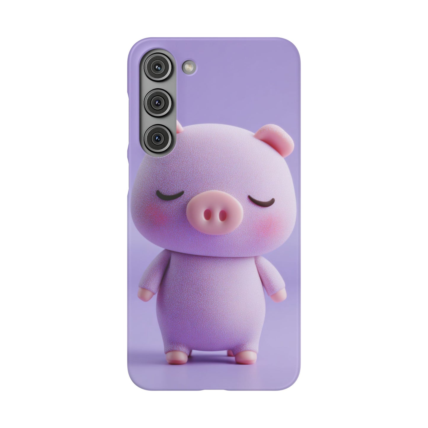 Cute Pig Snap Case for iPhone, Animal Lovers Phone Cover, Kawaii Aesthetic Accessory, Birthday Gift, Unique Phone Protection