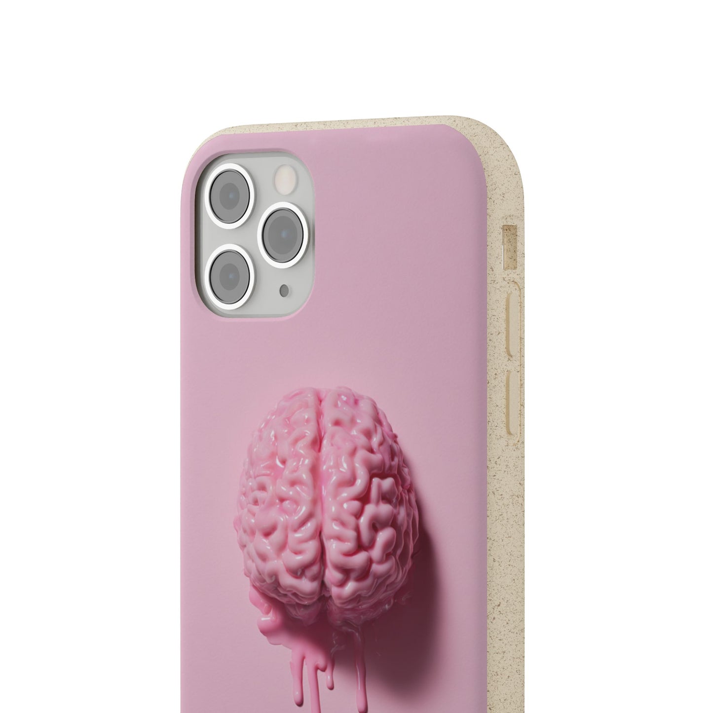Eco-Friendly Brain Design Phone Case, Biodegradable Phone Cover, Unique Gift for Tech Lovers, Sustainable Accessory, Cute Phone Case