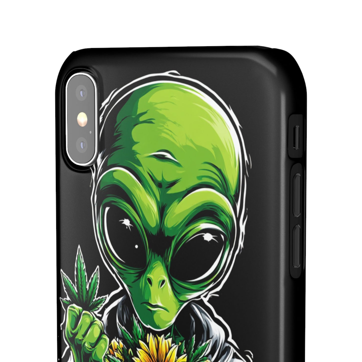 Alien Floral Snap Cases, Fun Phone Case, Gifts for Sci-Fi Lovers, Cute Alien Decor, Unique Tech Accessories