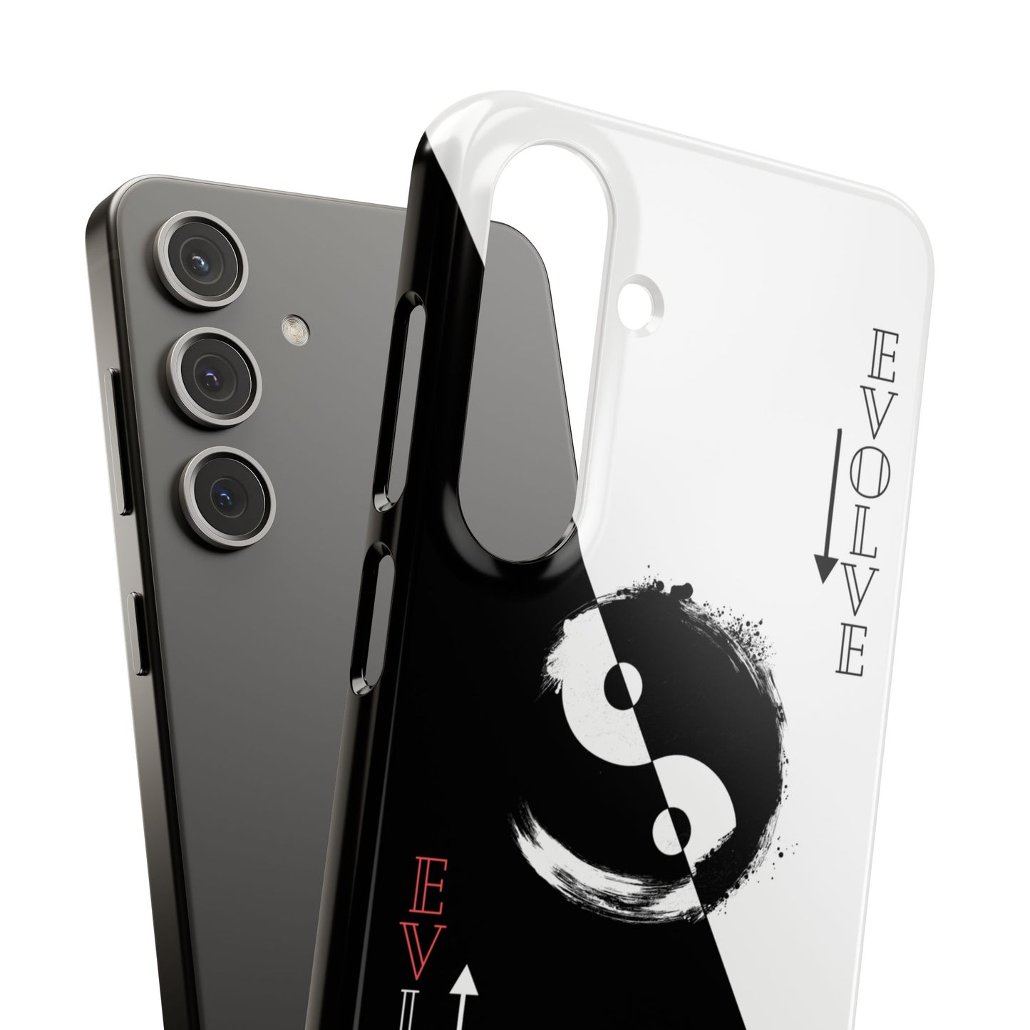 Yin Yang Evolve Black and White Snap Case Cover for iPhone and Samsung