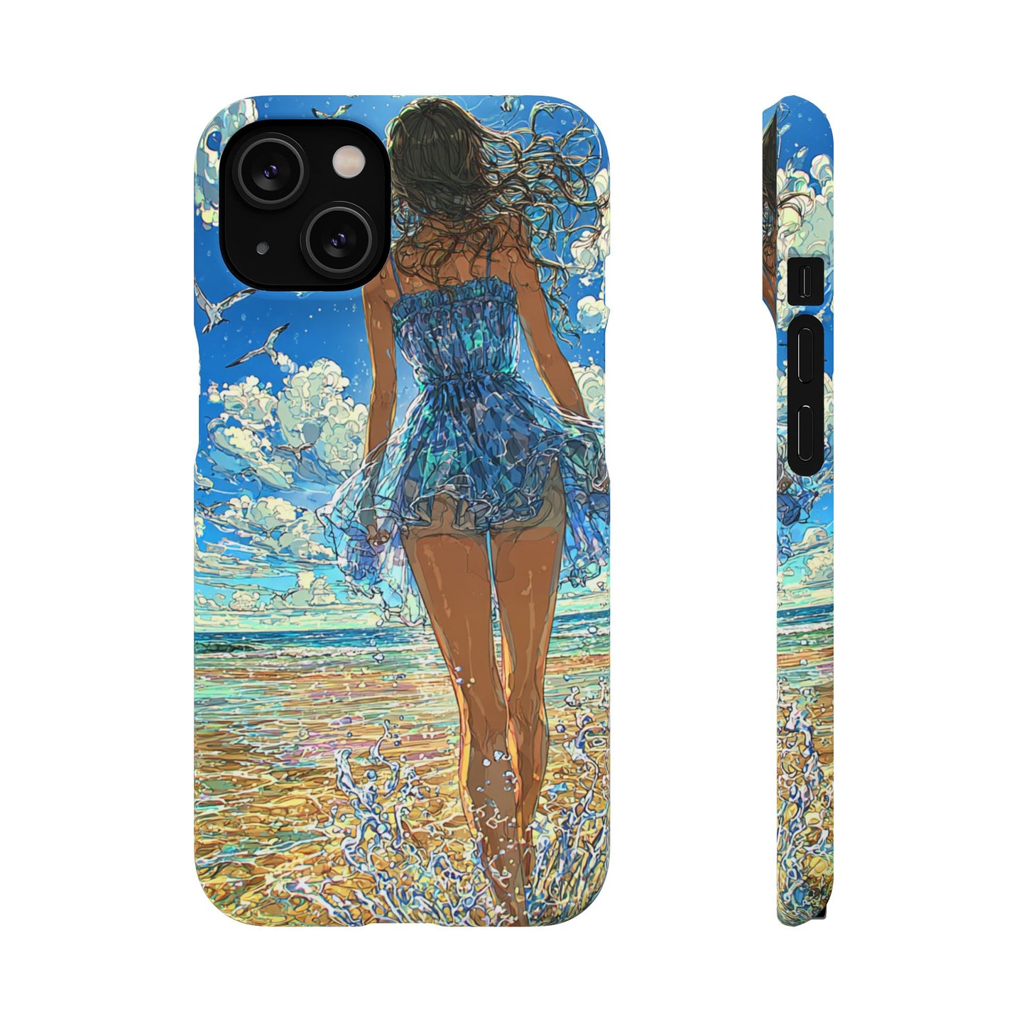 Summer Breeze Snap Case, Ocean Art Phone Cover, Beach Vibes Cell Case, Gift for Her, Custom Phone Accessory